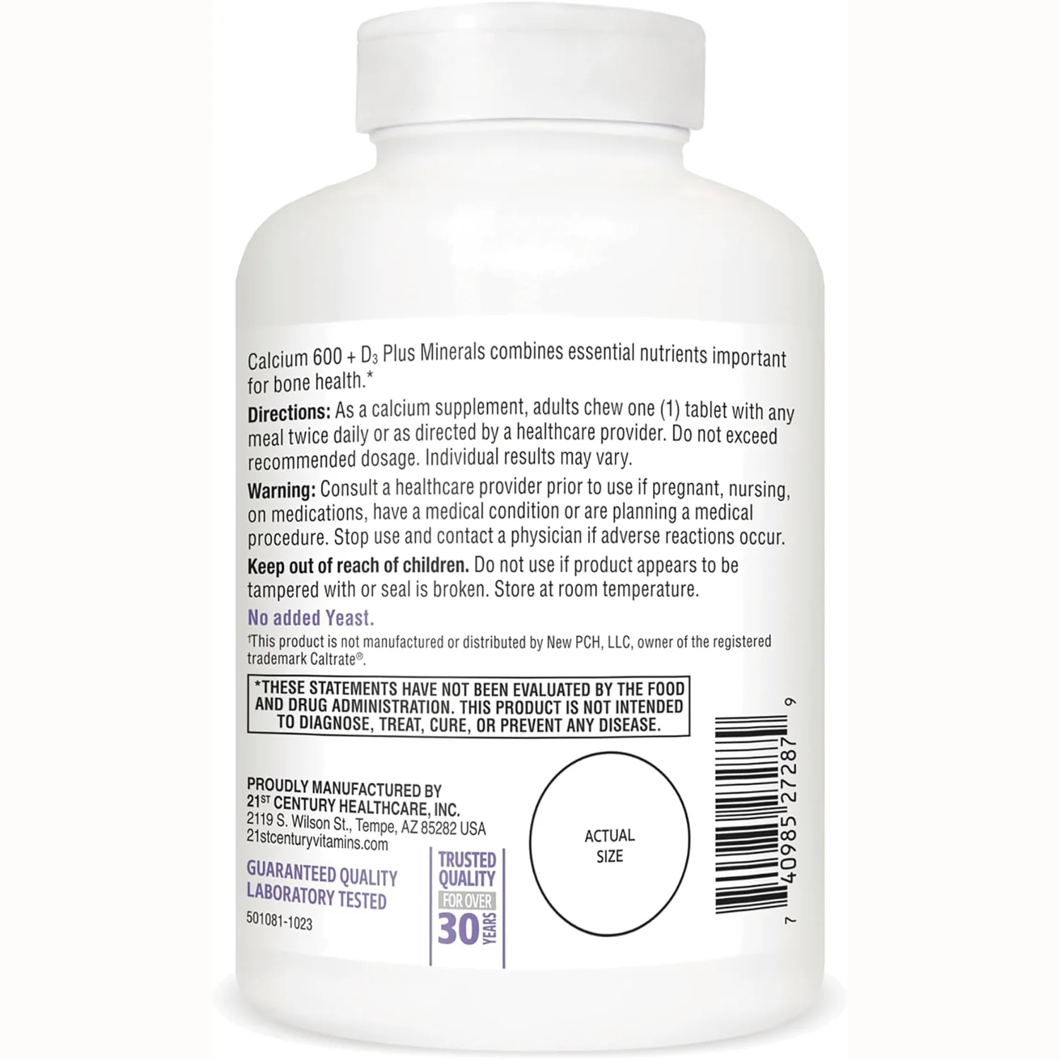 Calcium 600 + D3 Plus Minerals - Fruit Punch - Image 3