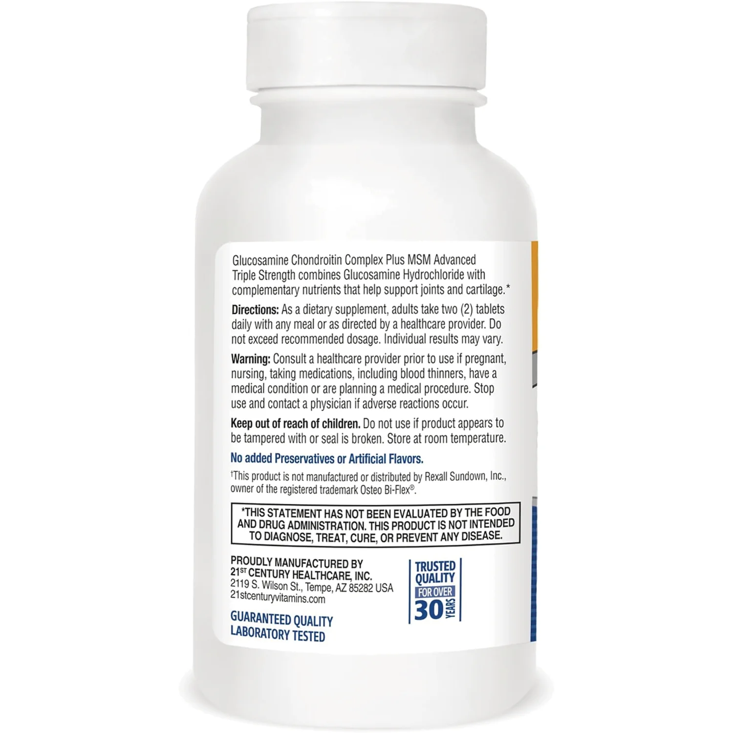 Glucosamine Chondroitin Complex Plus MSM Advanced Triple Strength - Image 3