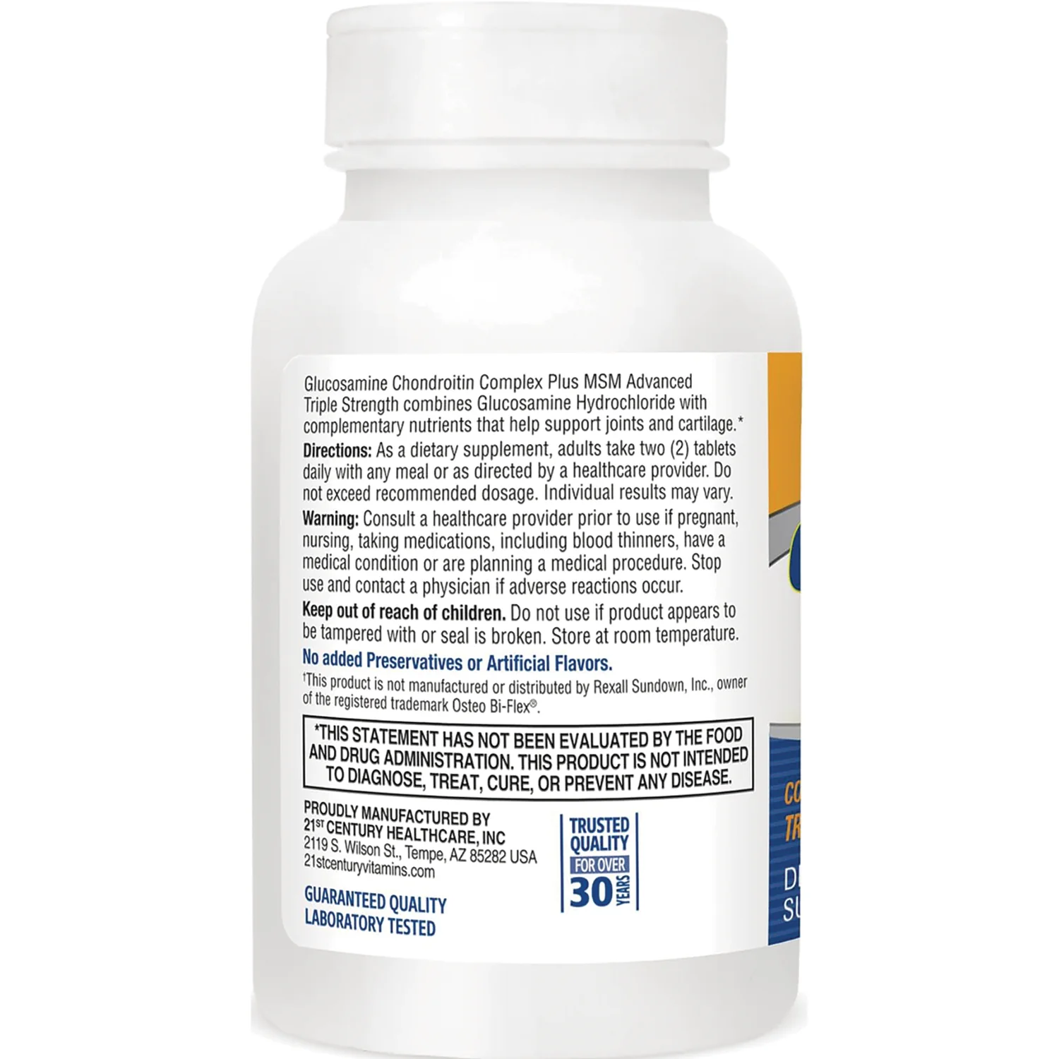 Glucosamine Chondroitin Complex Plus MSM Advanced Triple Strength - Image 3