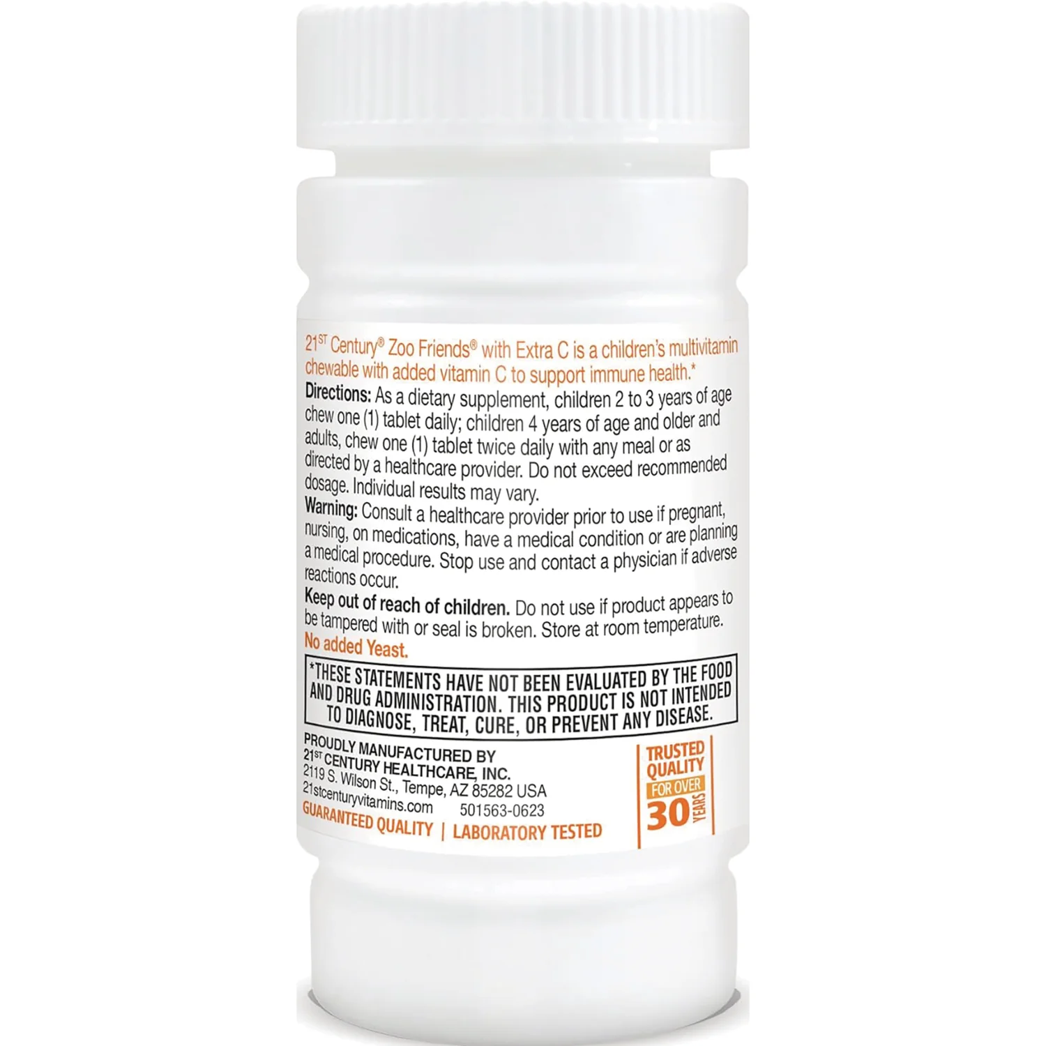 Zoo Friends with Extra C Children's Multivitamin - Orange - Image 3