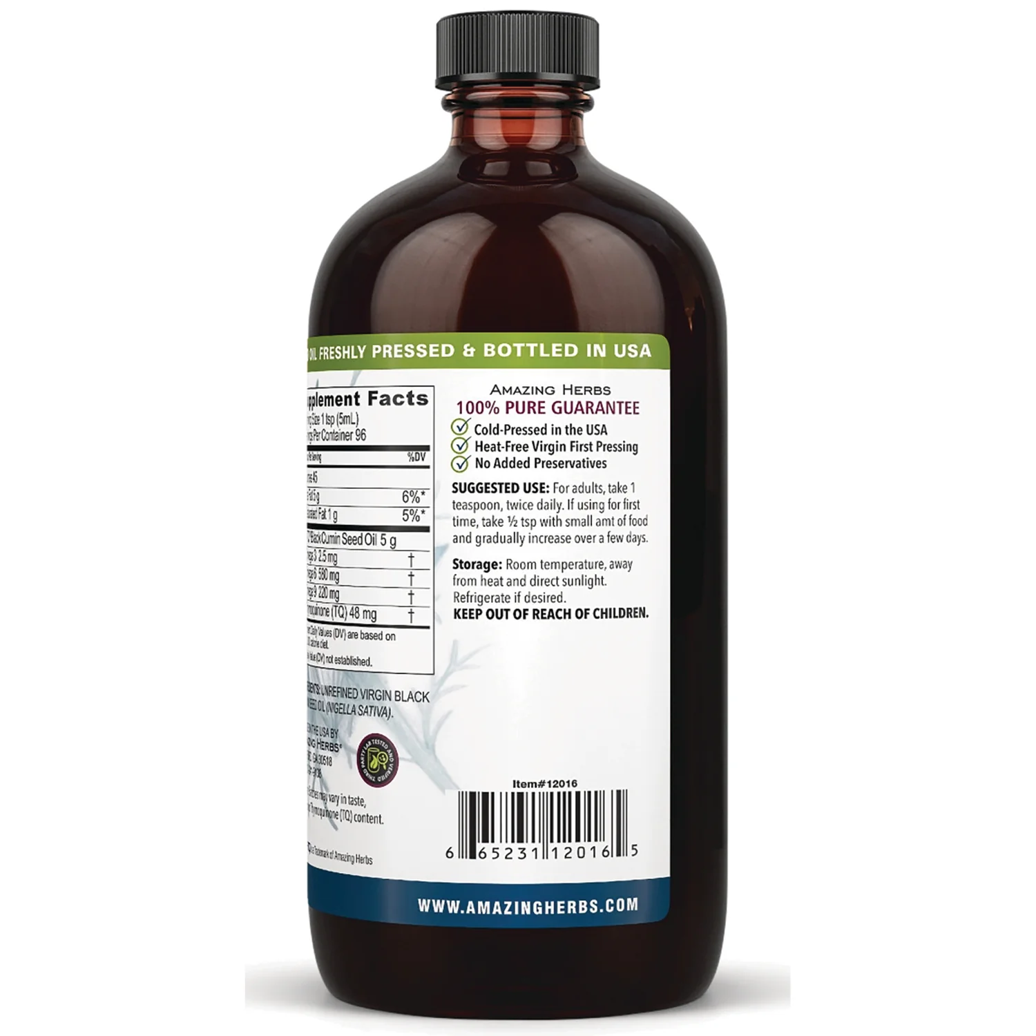 Black Seed 100% Pure Cold-Pressed Black Cumin Seed Oil - Image 3