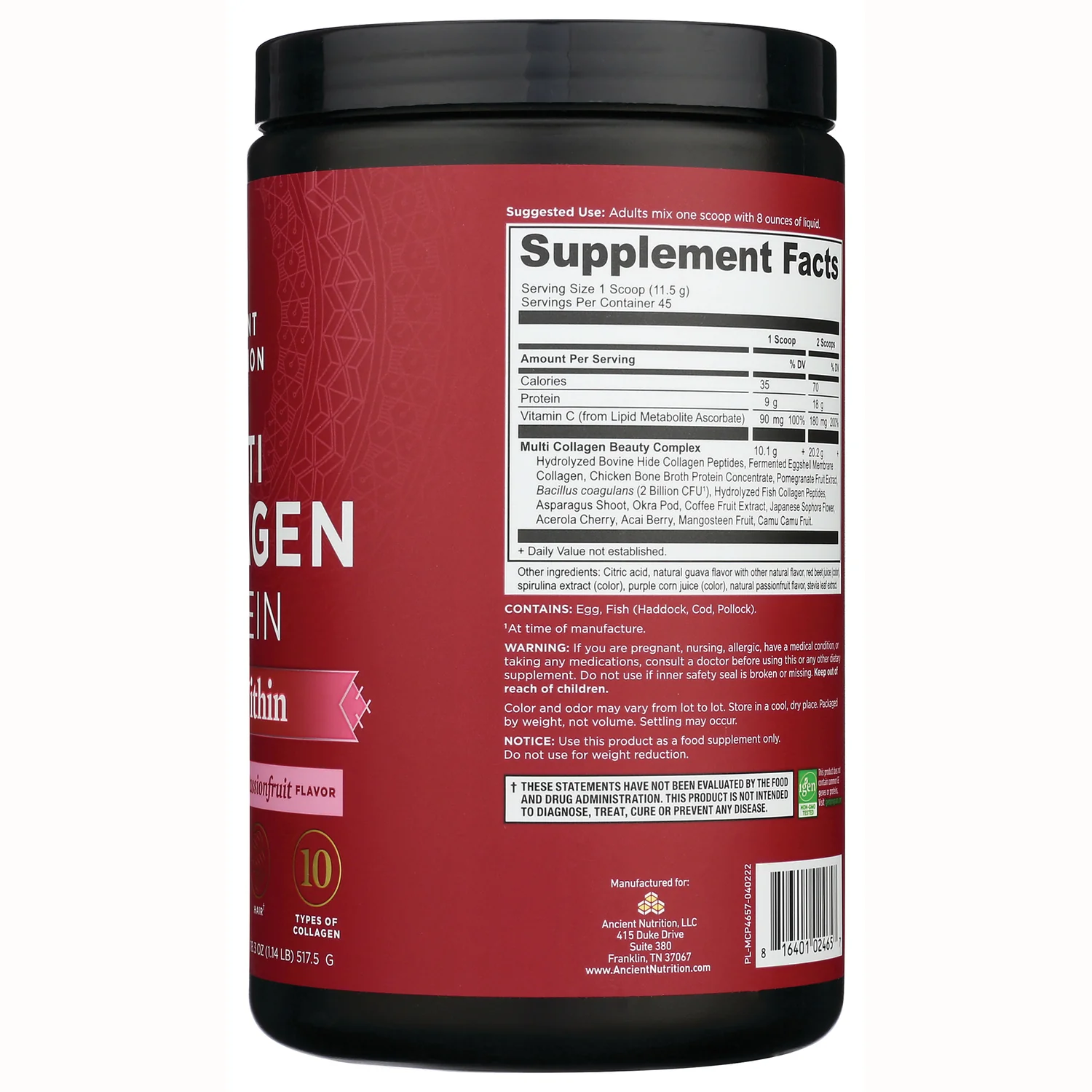 Multi Collagen Protein Beauty Within - Guava Passionfruit - Image 2