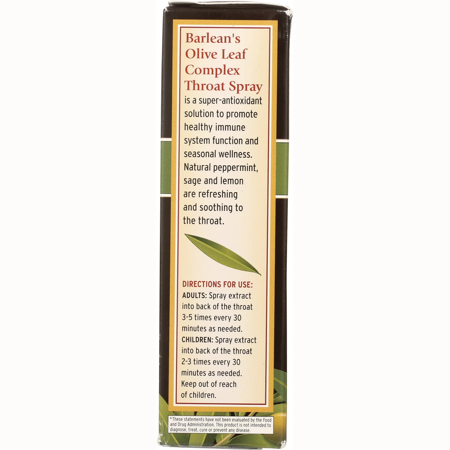 Olive Leaf Complex Throat Spray - Peppermint - Image 3