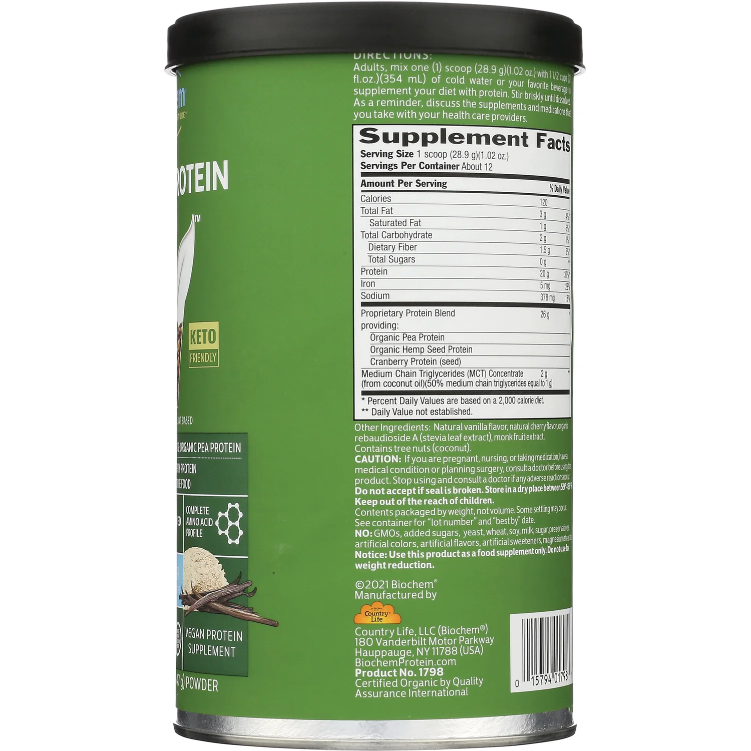 100% Vegan Protein Powder - Vanilla - Image 2