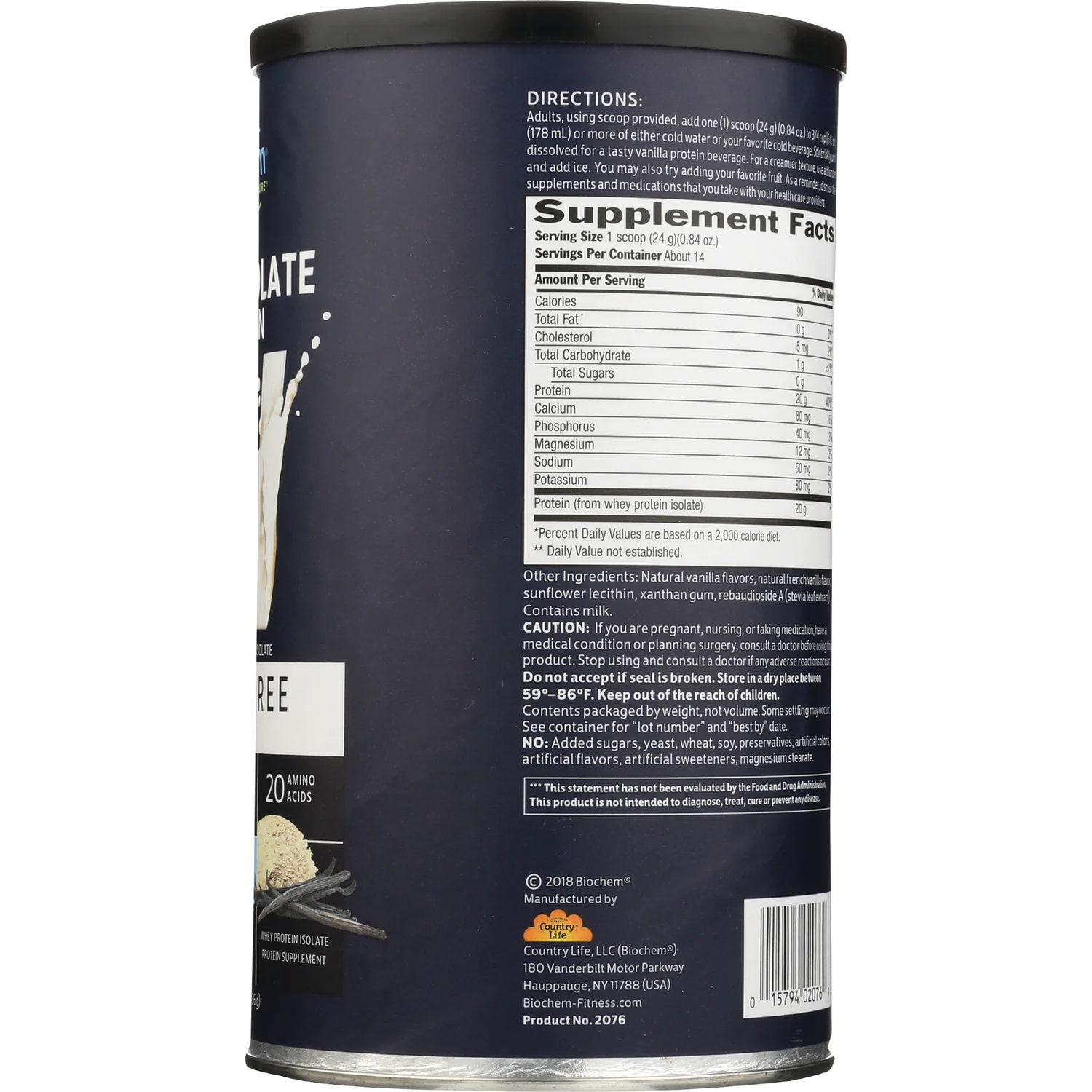 100% Whey Protein Sugar Free - Vanilla - Image 2
