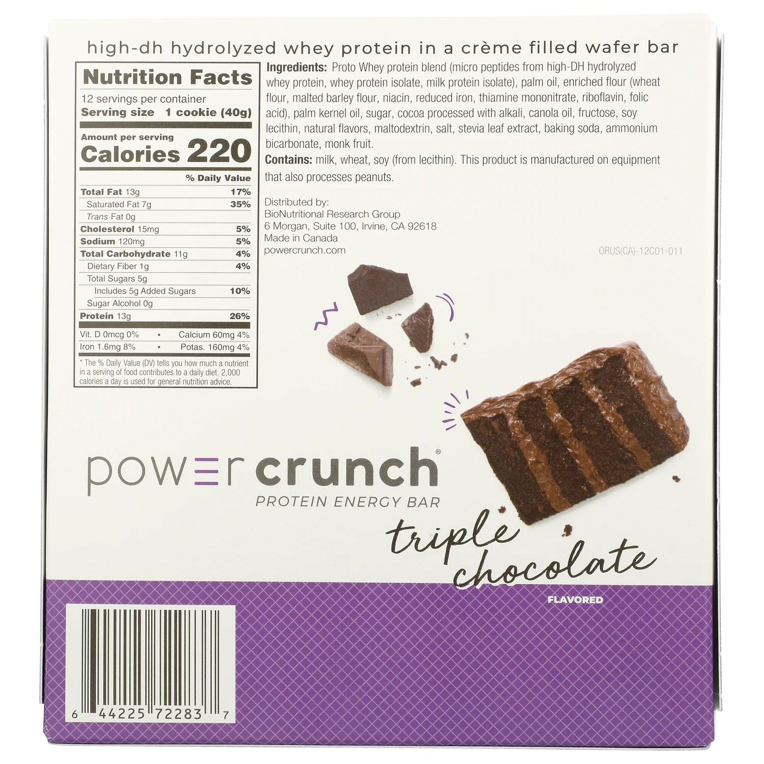 Power Crunch Protein Energy Bar - Triple Chocolate - Image 2