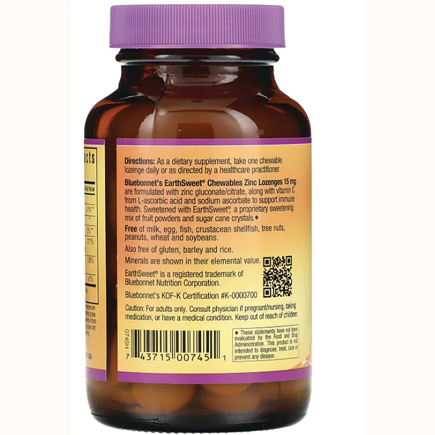 EarthSweet Zinc Lozenges - Orange - Image 3