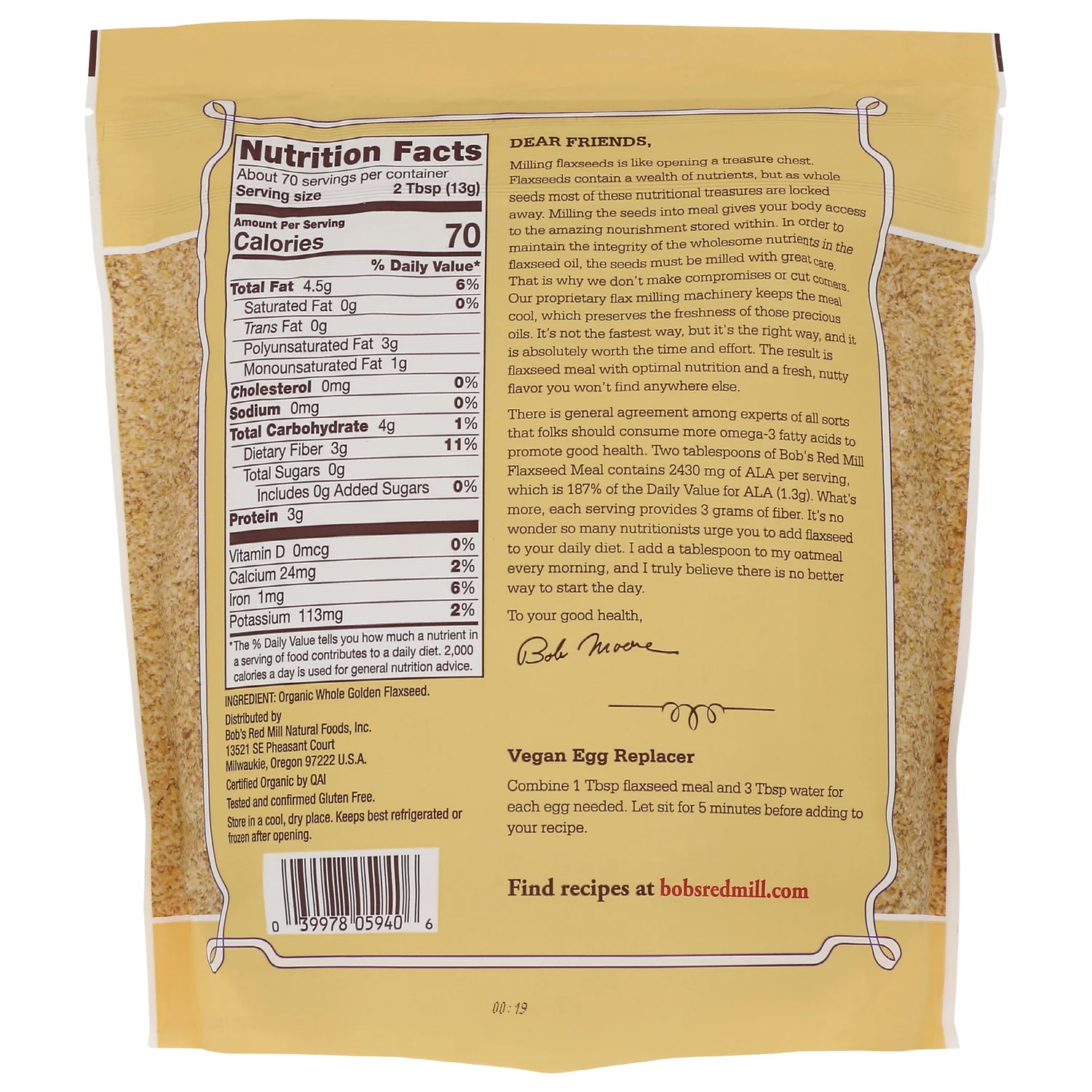 Organic Golden Flaxseed Meal - Image 2