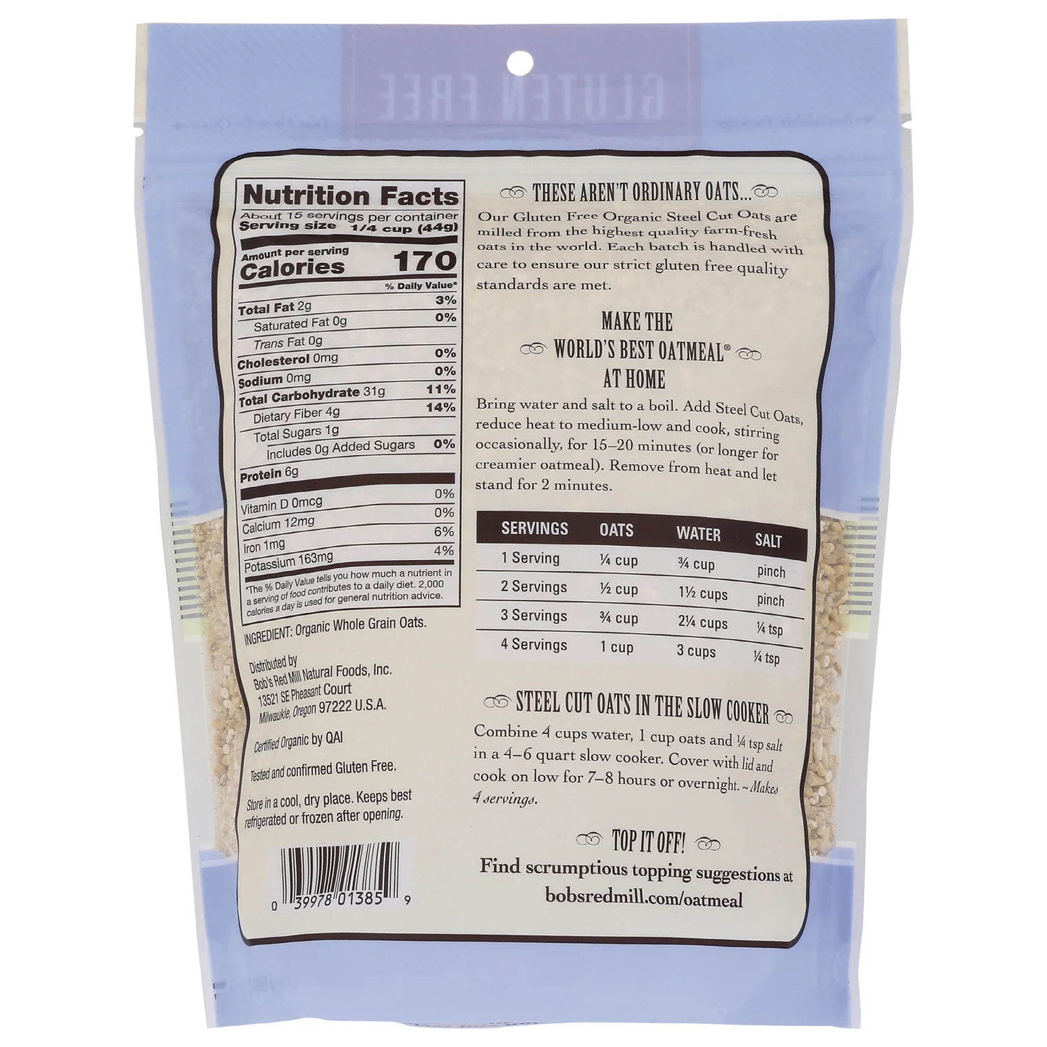 Organic Steel Cut Oats - Image 2