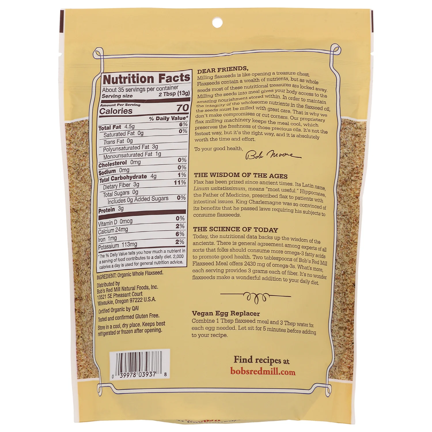 Organic Whole Ground Flaxseed Meal - Image 2