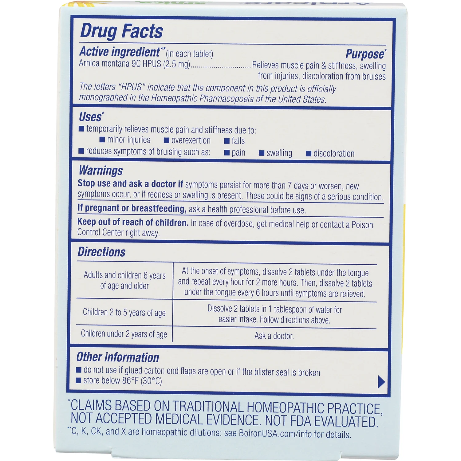 Arnicare Arnica Montana Meltaway Tablets - Unflavored - Image 2