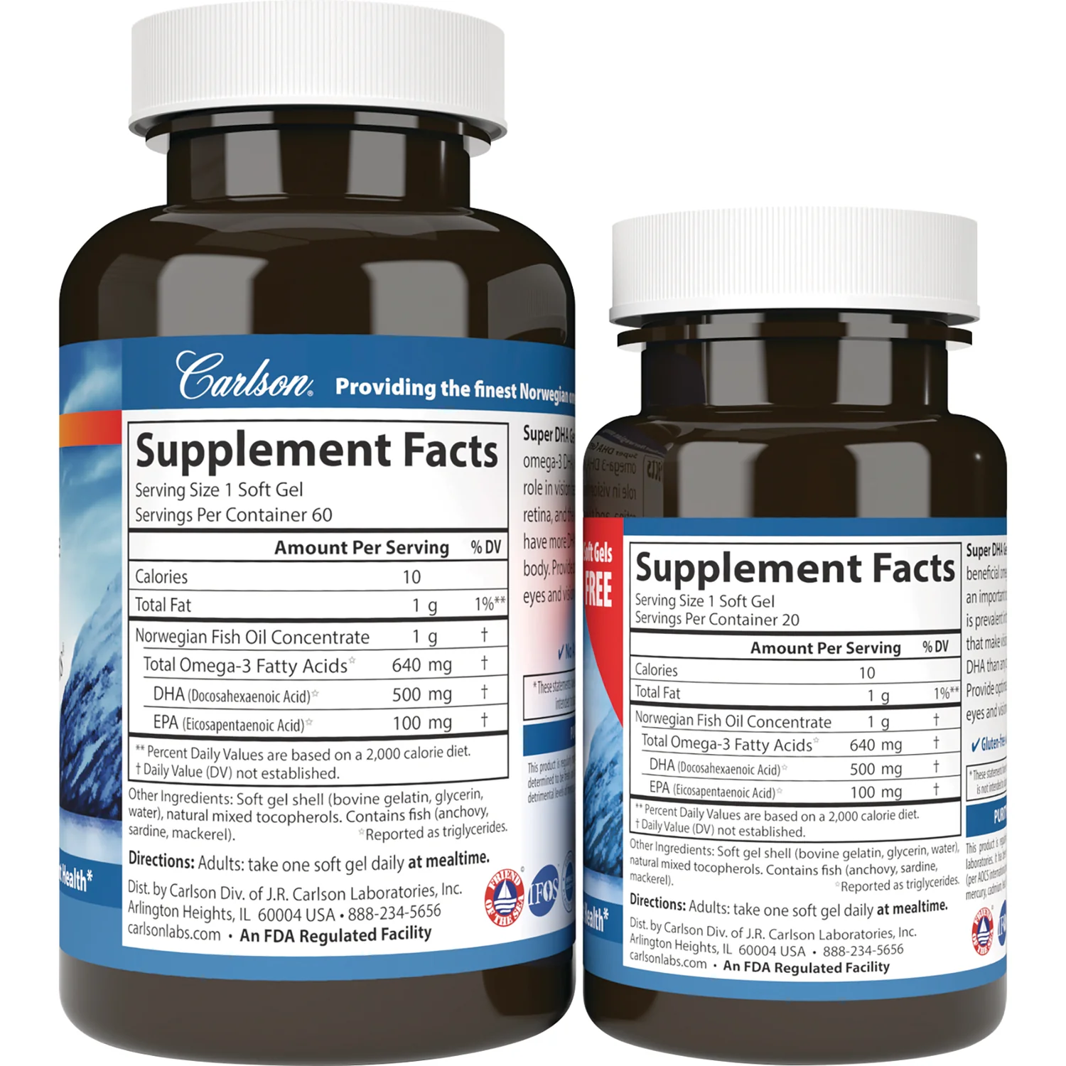 Norwegian Fish Oil Concentrate Super DHA Gems - Image 2