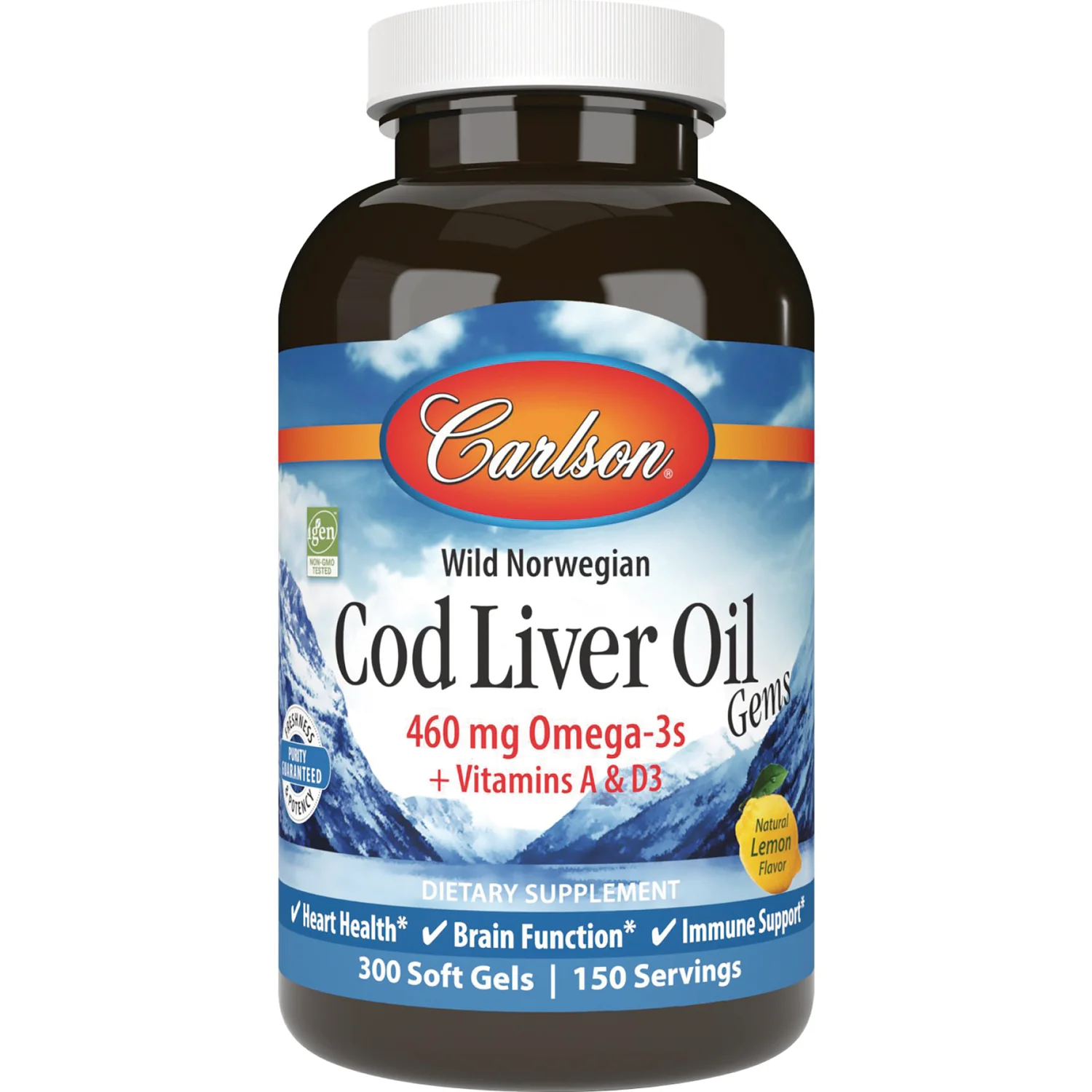 Wild Norwegian Cod Liver Oil Gems - Lemon - Image 2