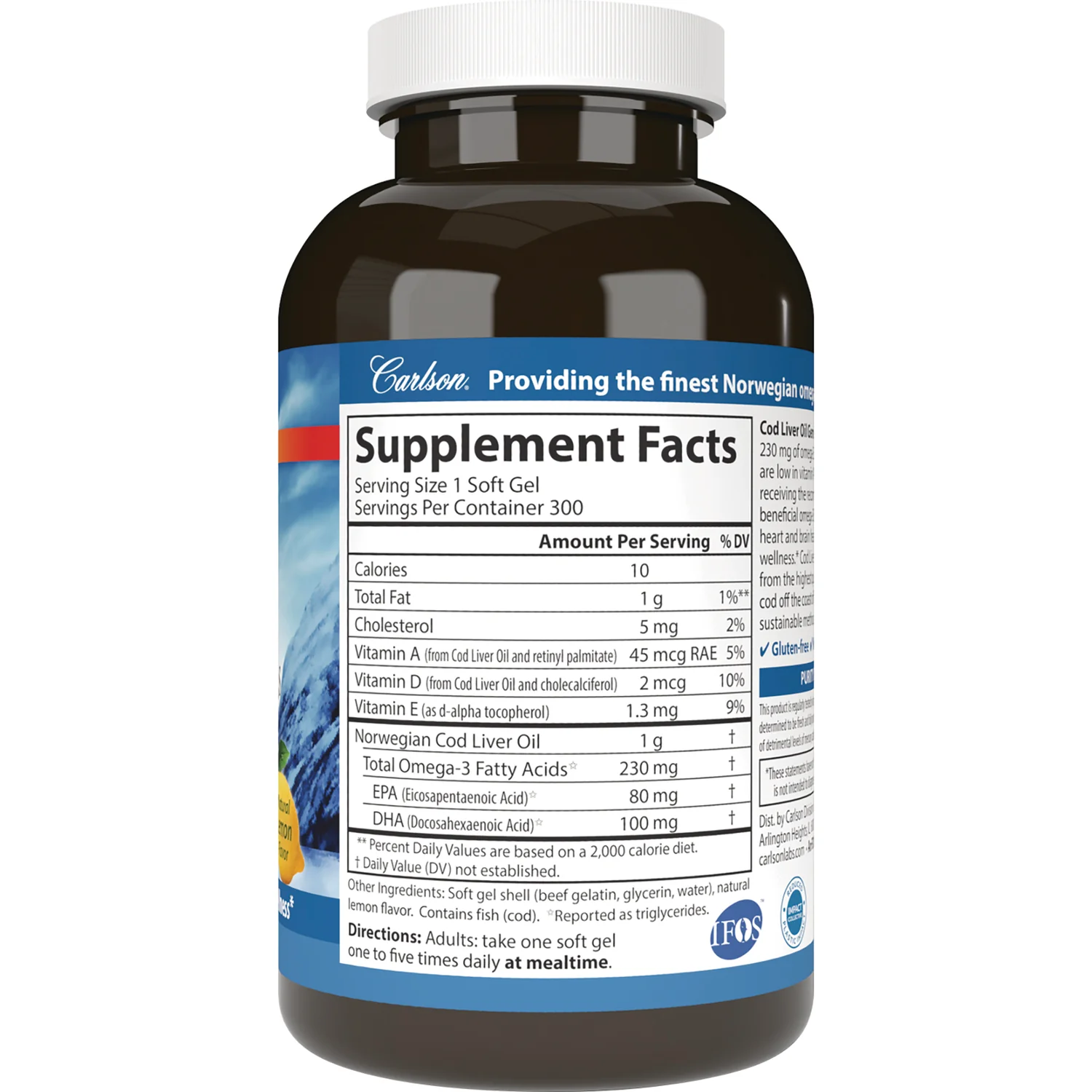 Wild Norwegian Cod Liver Oil Gems - Lemon - Image 2