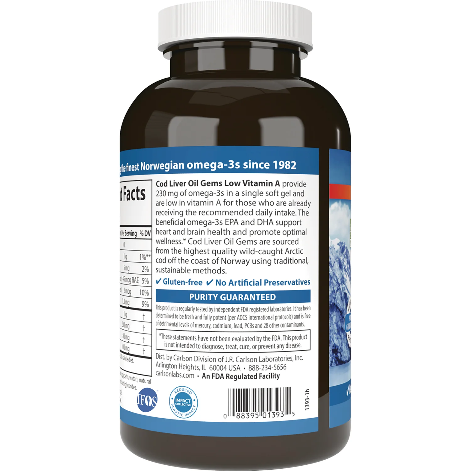 Wild Norwegian Cod Liver Oil Gems - Lemon - Image 3