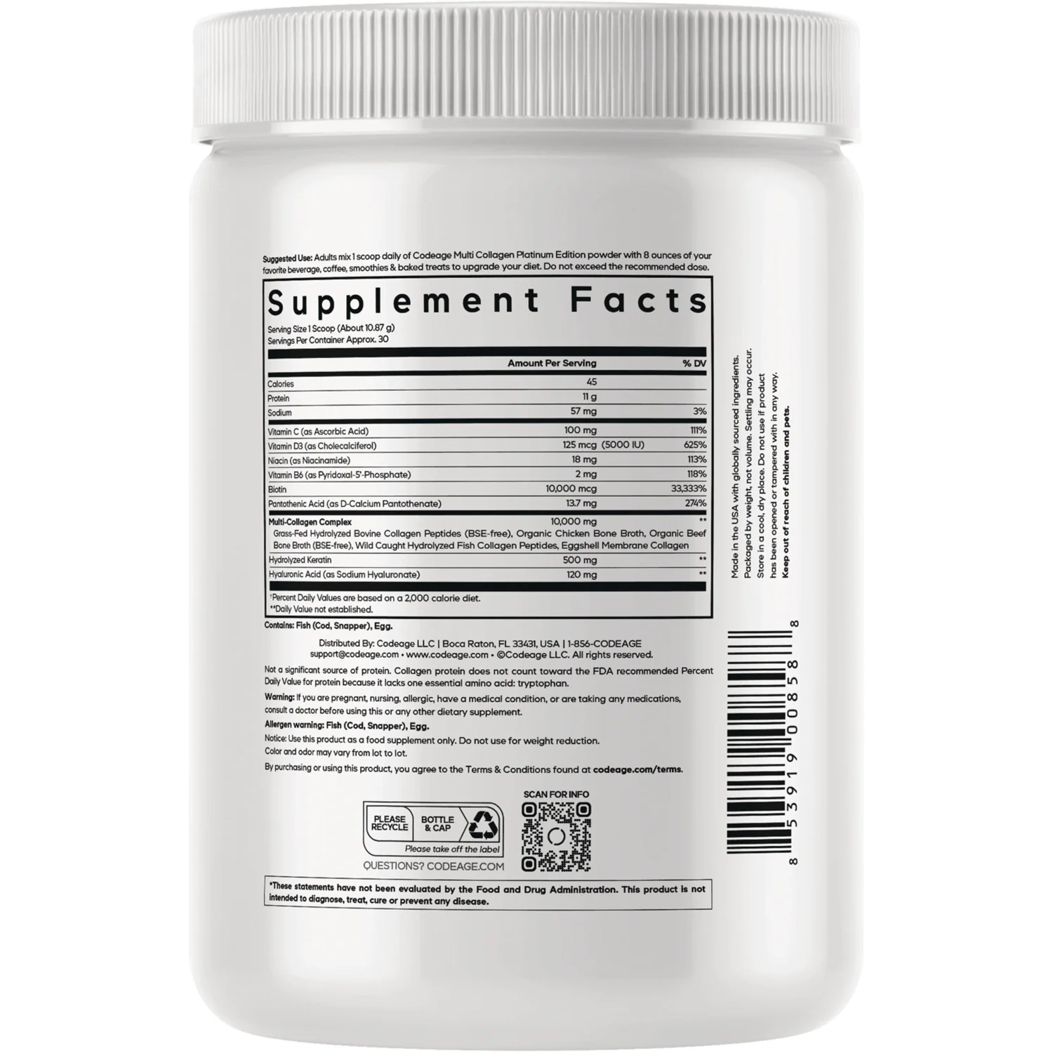 Multi Collagen Peptides Platinum - Unflavored - Image 2