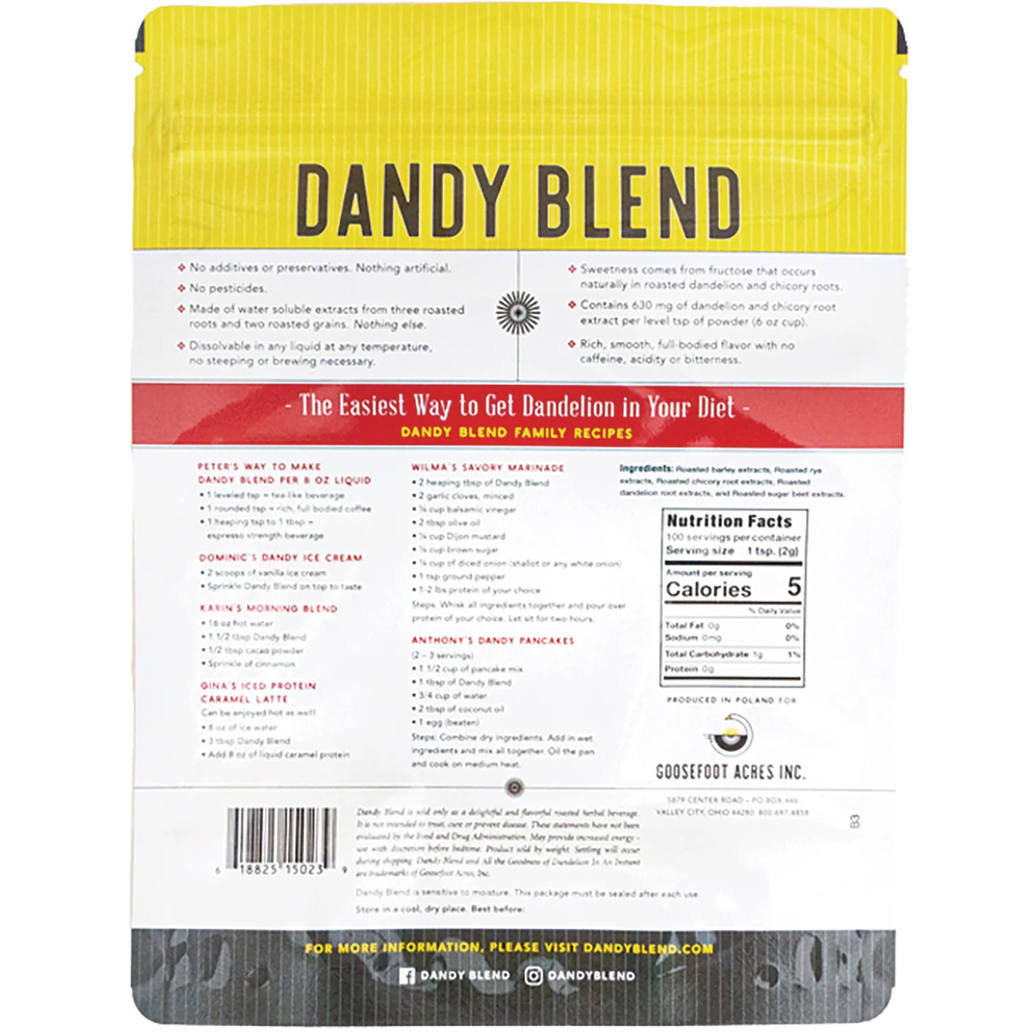 Instant Herbal Beverage with Dandelion - Image 2
