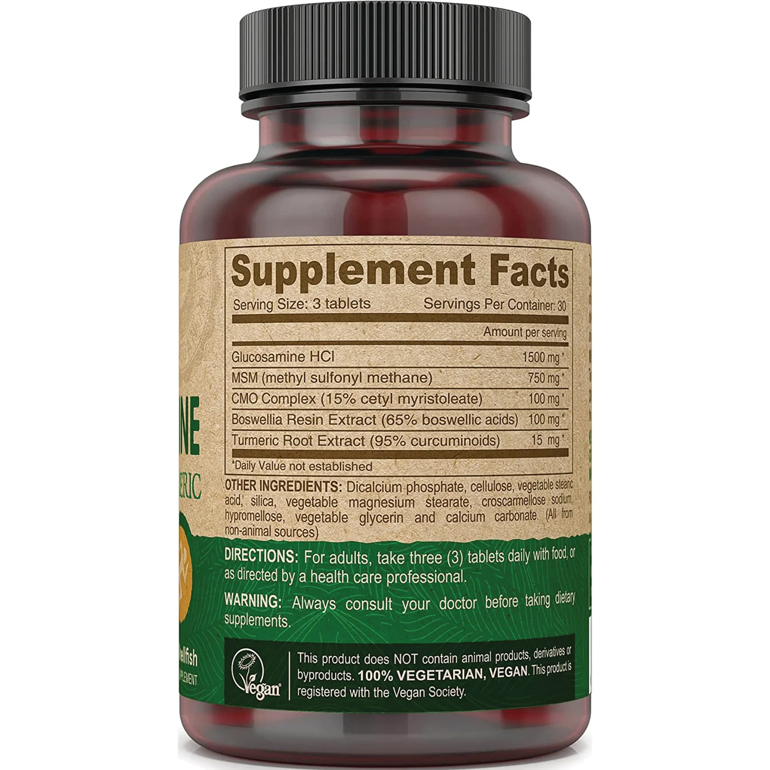 Vegan Glucosamine MSM-CMO-Turmeric - Image 2