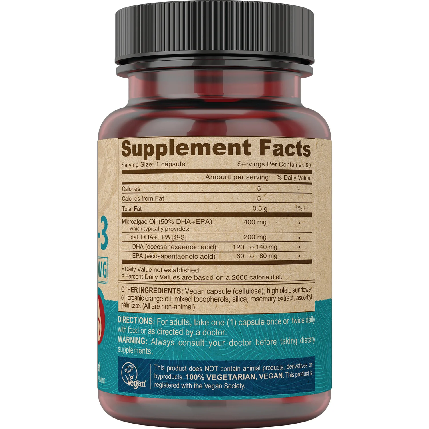 Vegan Omega-3 DHA-EPA - Delayed Release - Image 2
