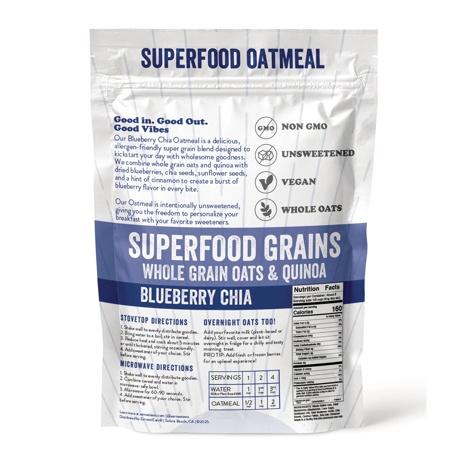 Superfood Oatmeal Bag - Blueberry Chia - Image 2