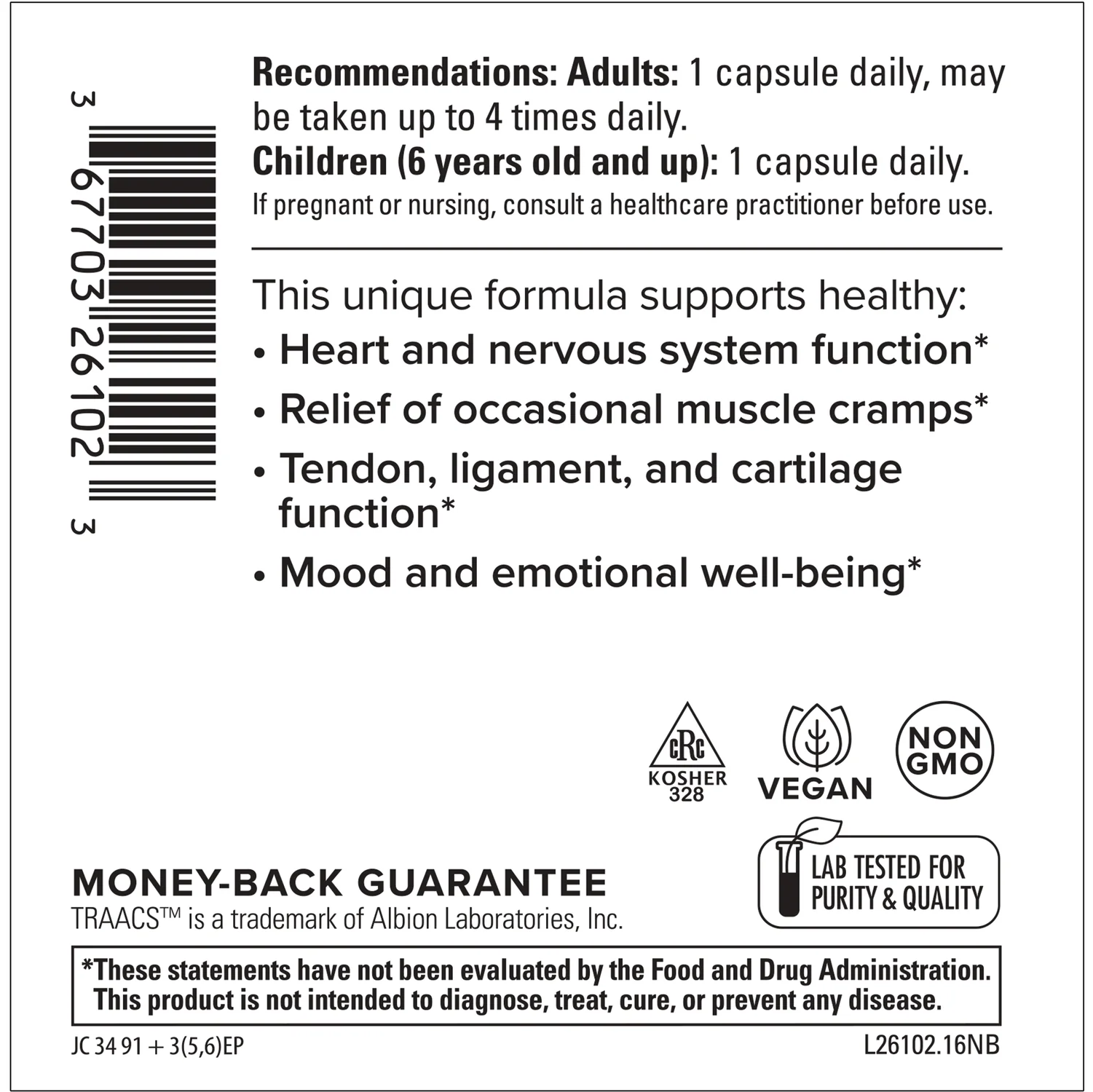 Terry Naturally BioActive Magnesium Complex with P-5-P and Zinc - Image 3