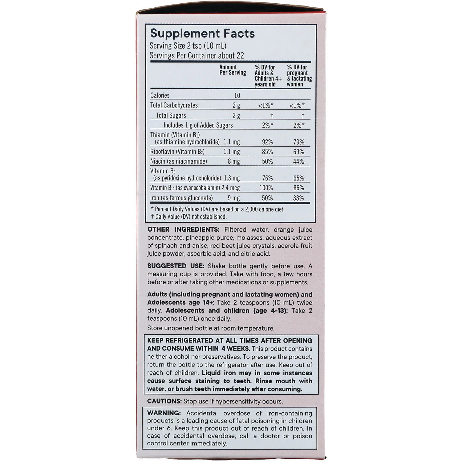 Flora Iron wiht B-Vitamin Complex - Image 2