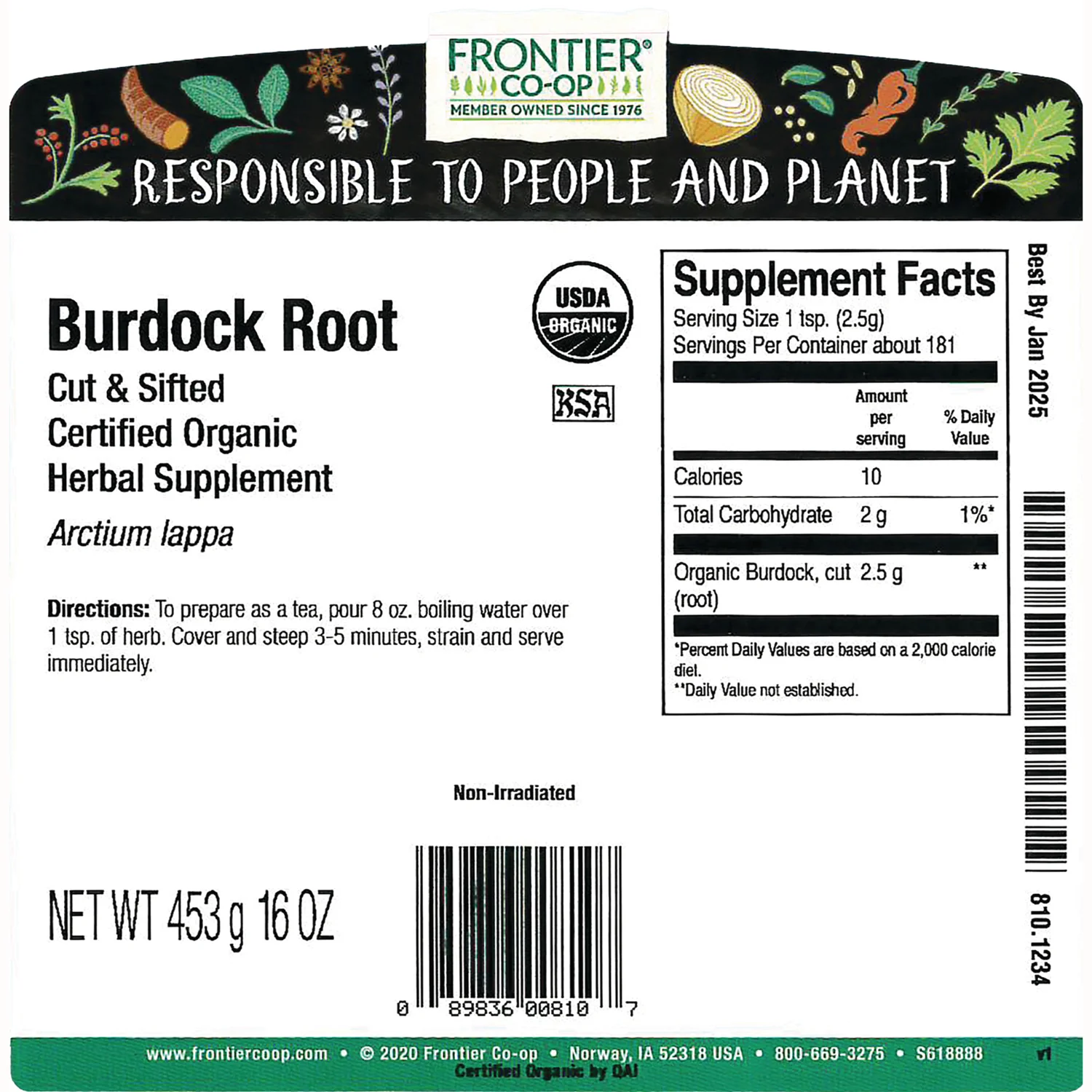 Organic Burdock Root - Cut & Sifted - Image 3