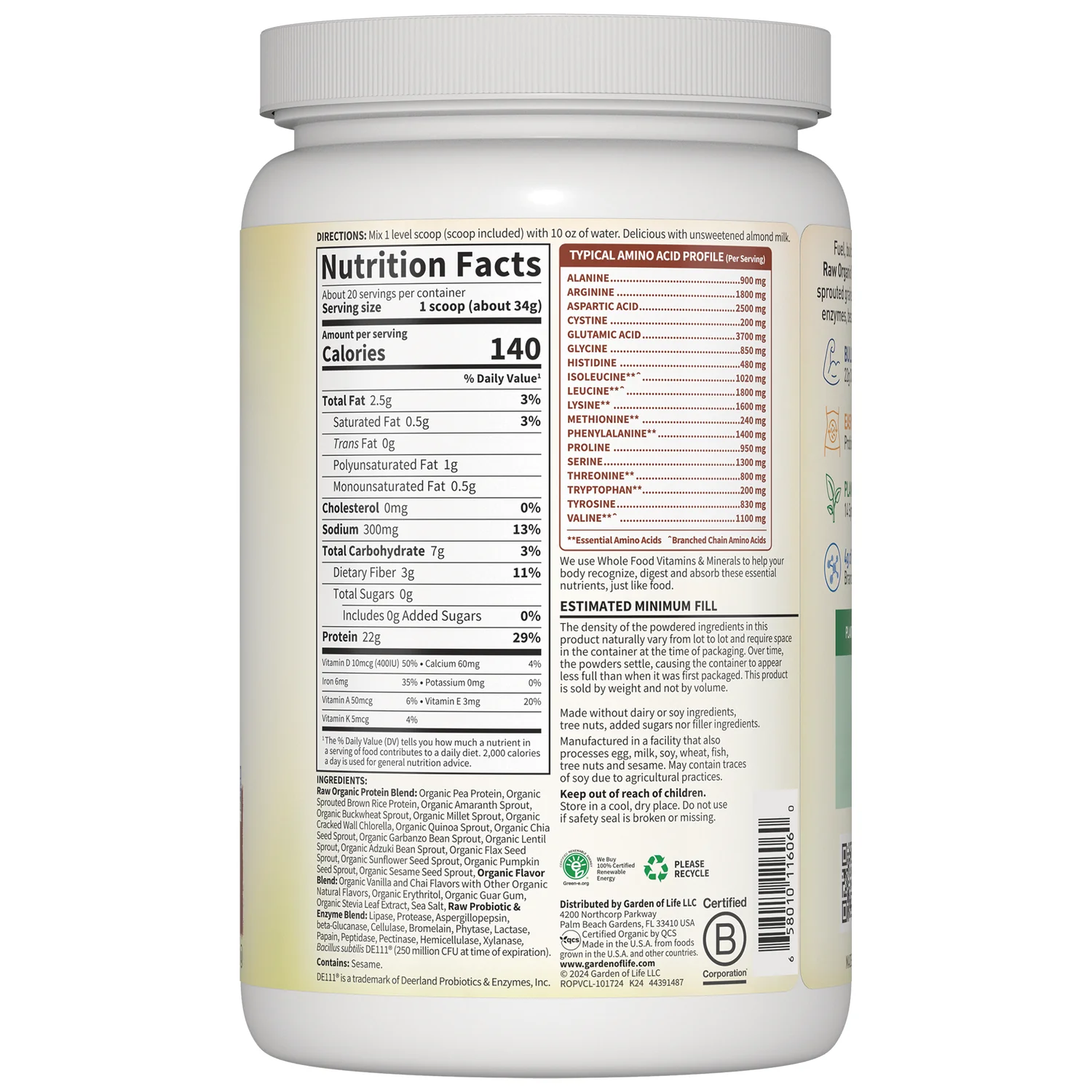 Raw Organic Protein - Vanilla Chai - Image 2