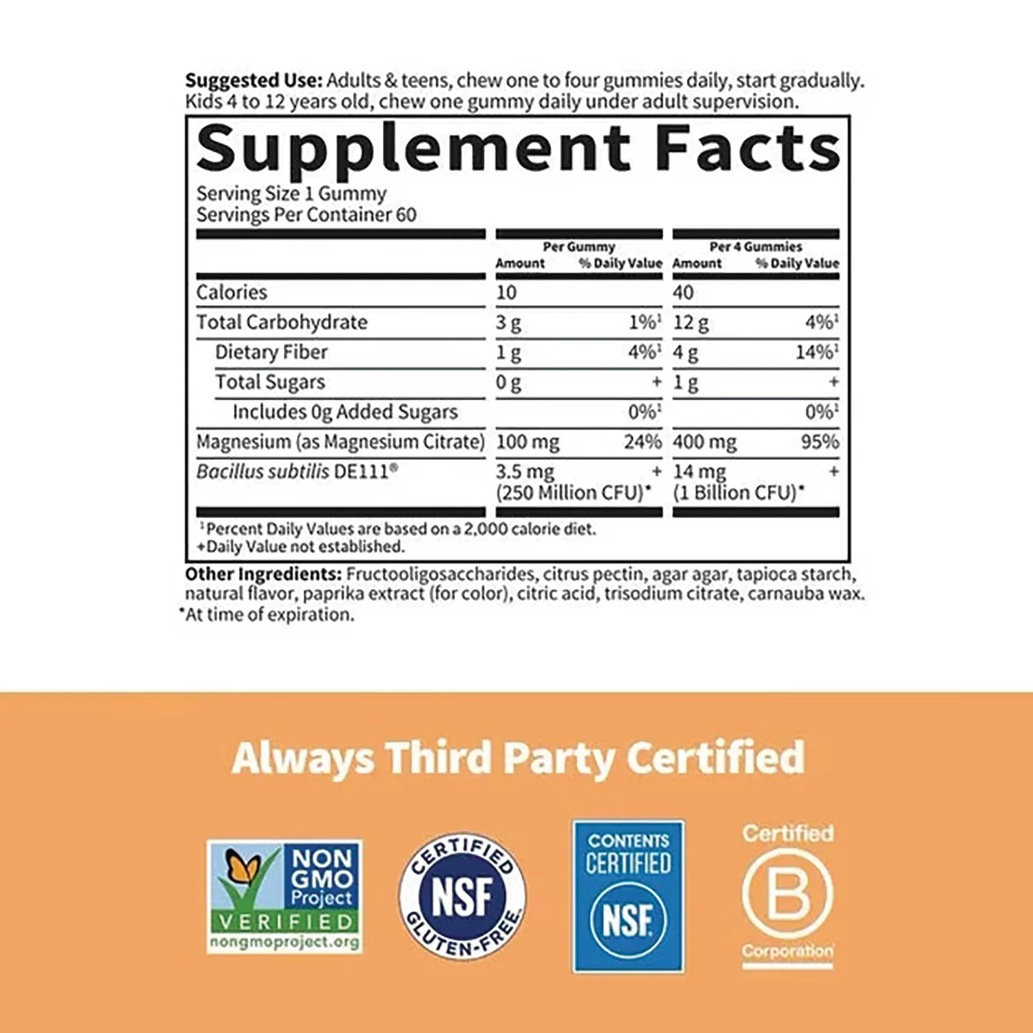 Dr. Formulated Magnesium Gummies - Peach - Image 2