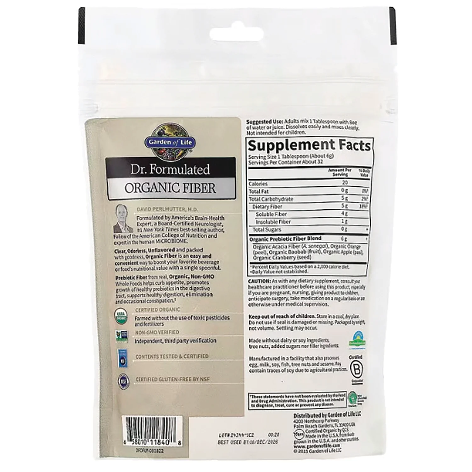Dr. Formulated Organic Fiber - Unflavored - Image 3
