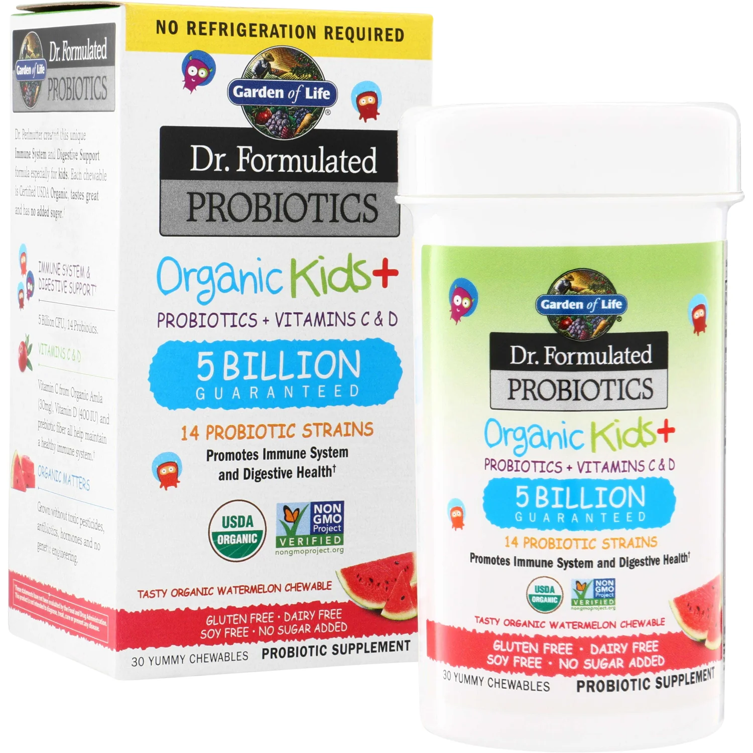 Dr. Formulated Probiotics Organic Kids+ - Watermelon
