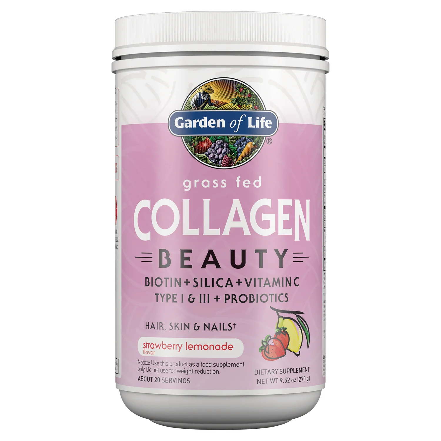 Grass Fed Collagen Beauty - Strawberry Lemonade
