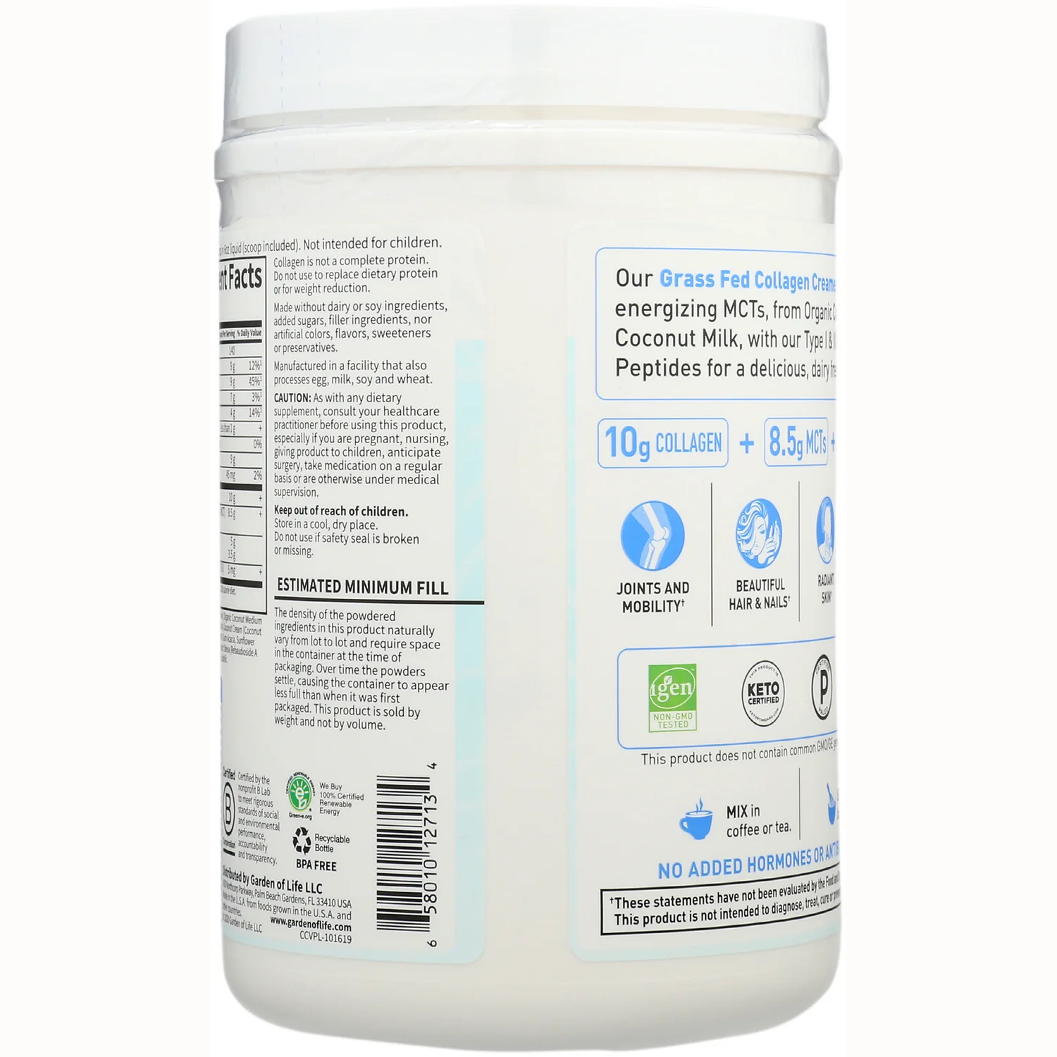 Grass Fed Collagen Creamer - Creamy Vanilla - Image 3