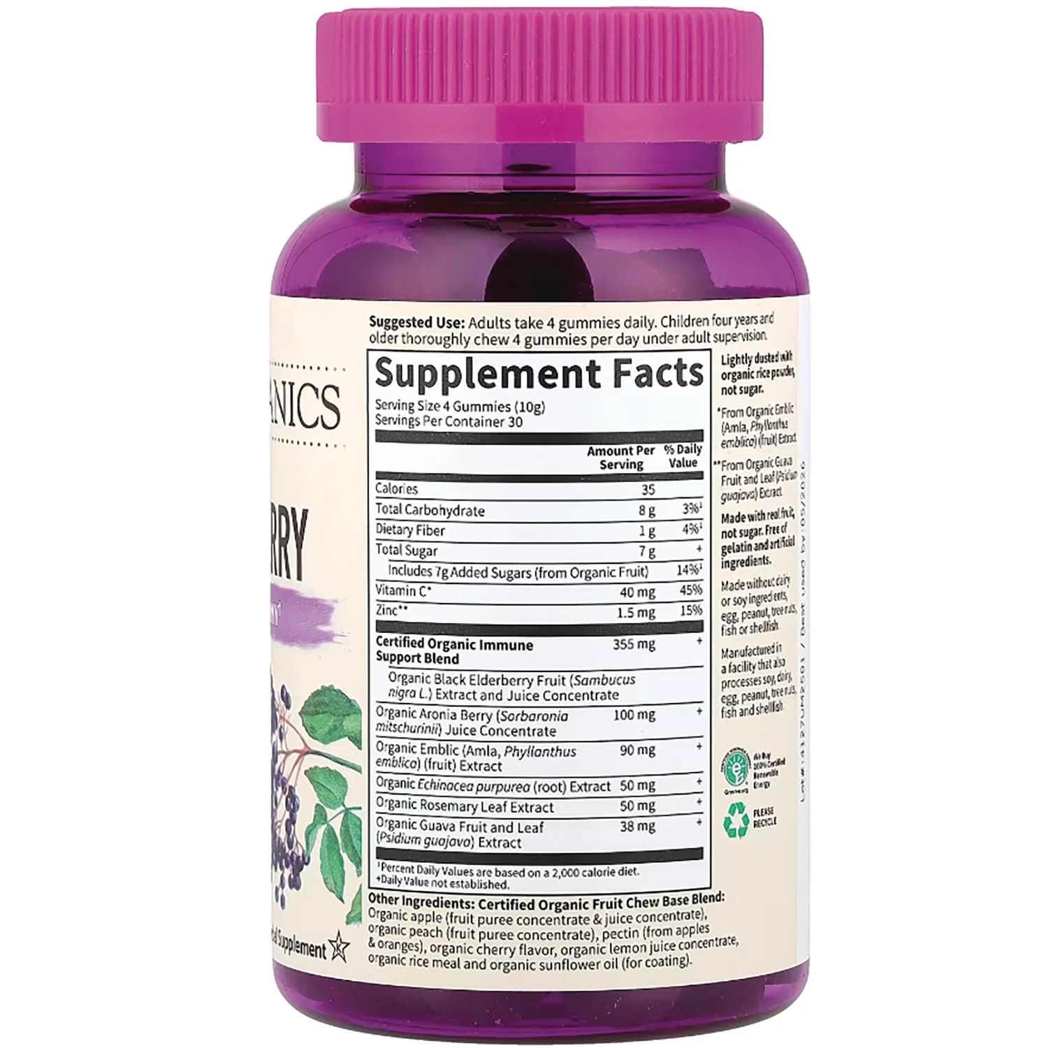 Organics Elderberry Immune Gummy - Image 2