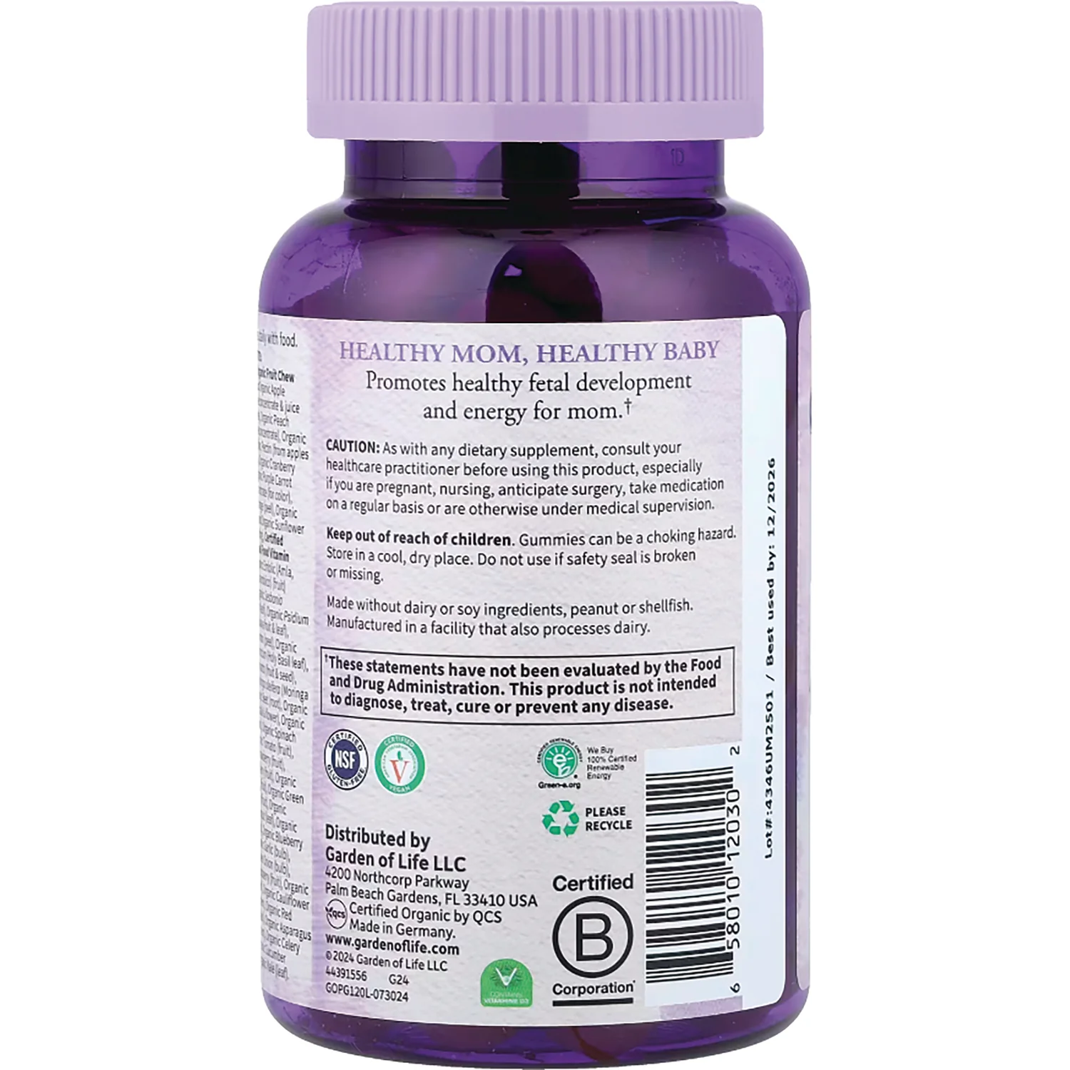 Organics Prenatal Multi Gummies - Organic Berry - Image 3