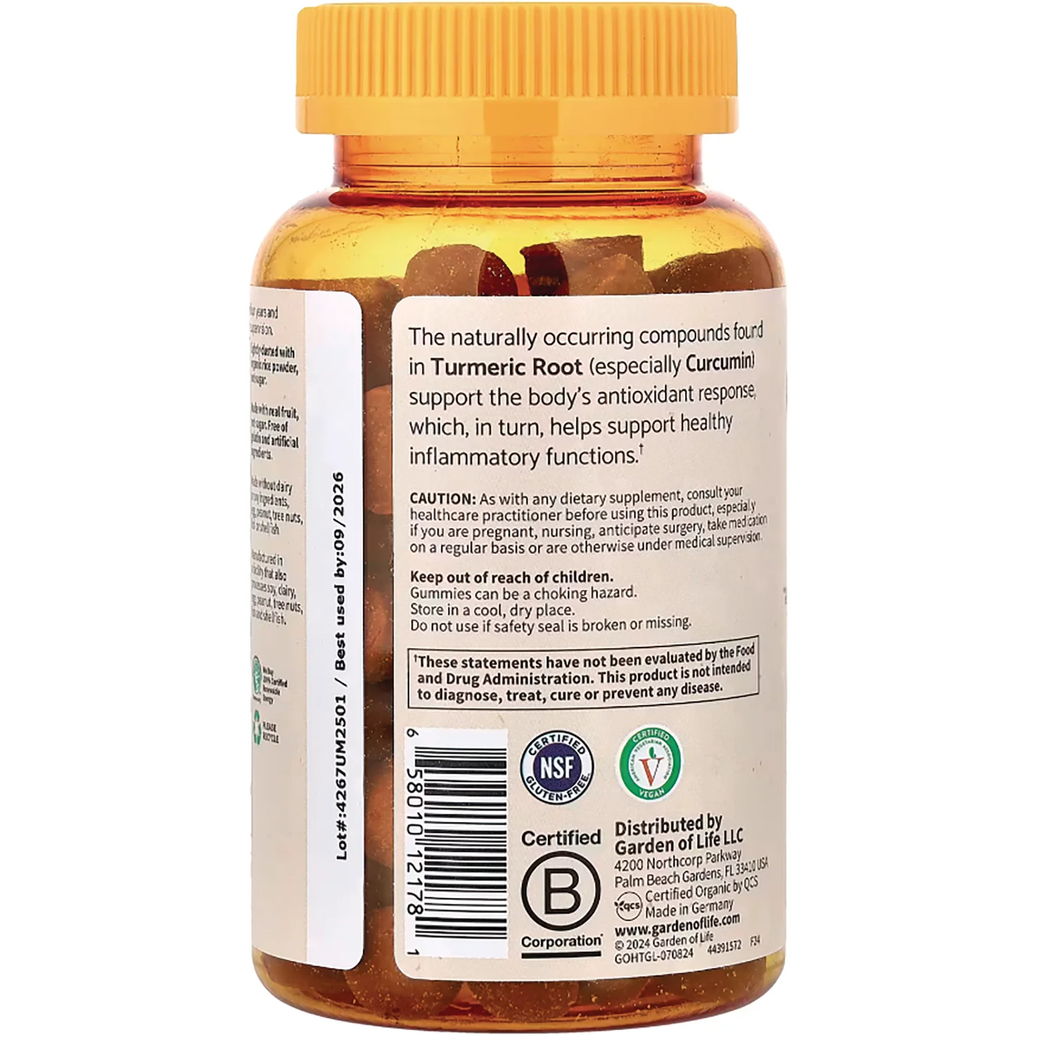 Organics Turmeric Inflammatory Response Gummy - Image 3