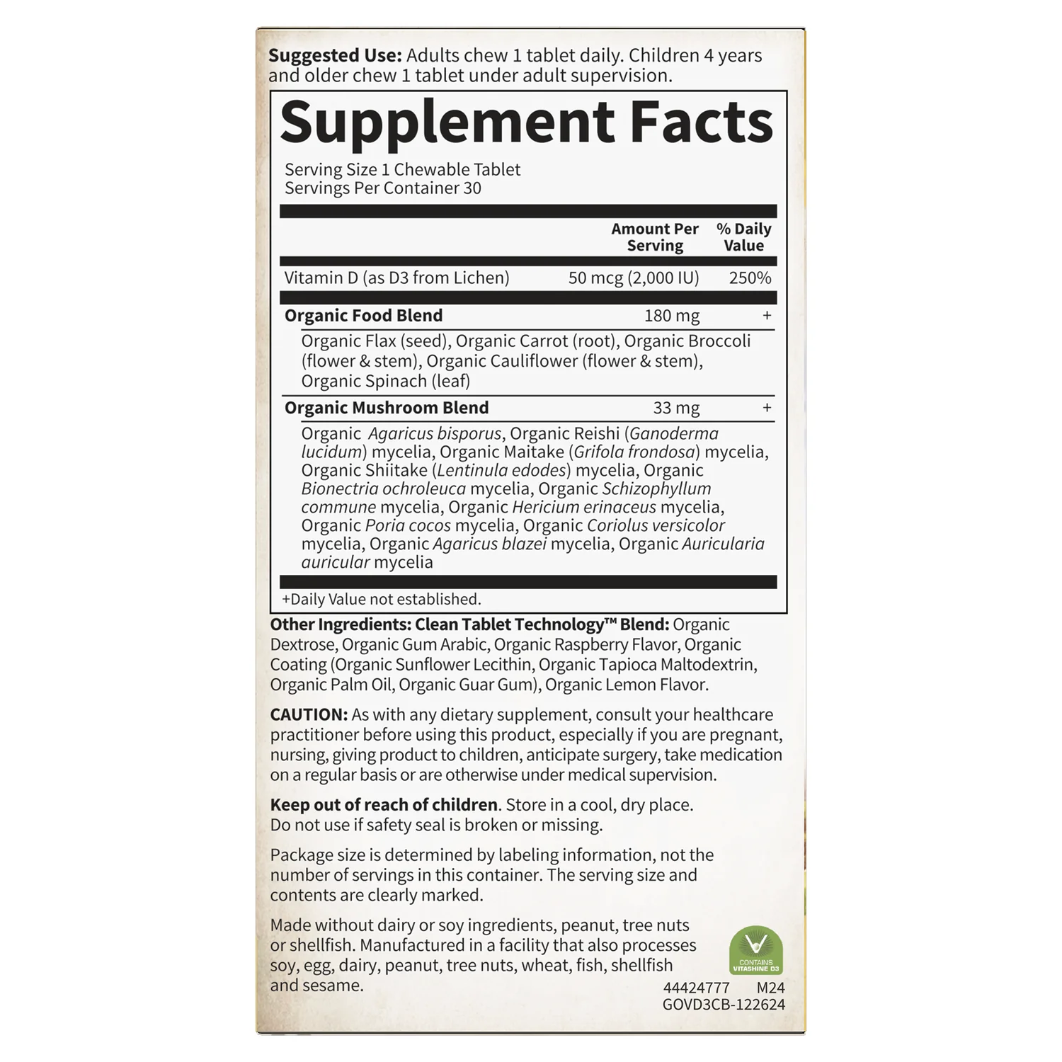 Organics Vegan D3 Chewable - Raspberry-Lemon - Image 2