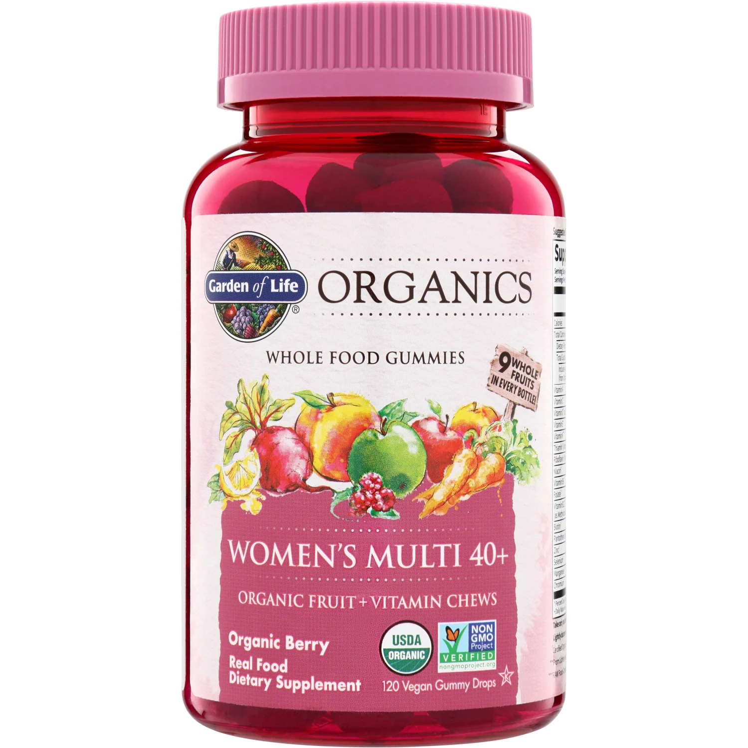 Organics Women's Multi 40+ Gummies - Organic Berry