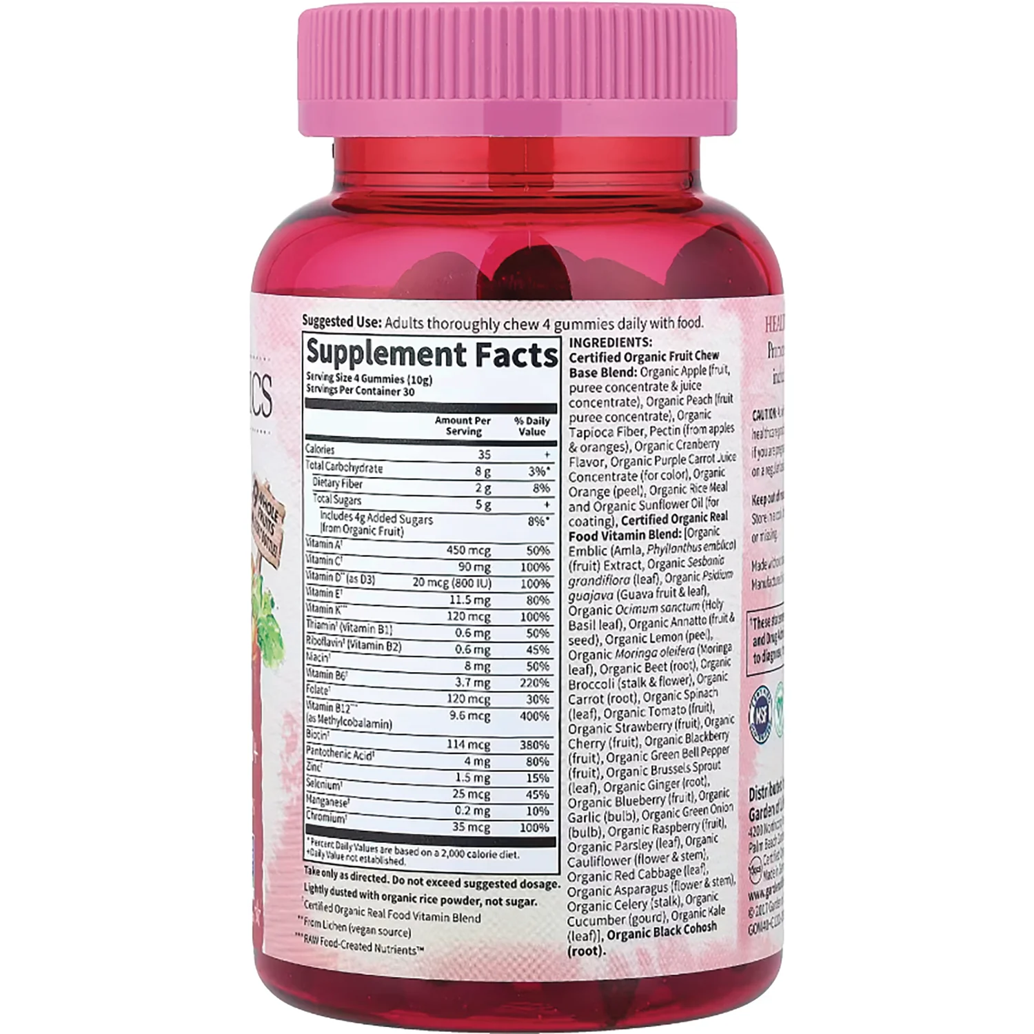 Organics Women's Multi 40+ Gummies - Organic Berry - Image 2