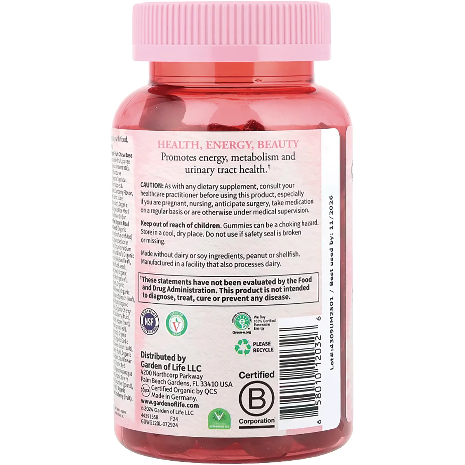 Organics Women's Multi Gummies - Organic Berry - Image 3