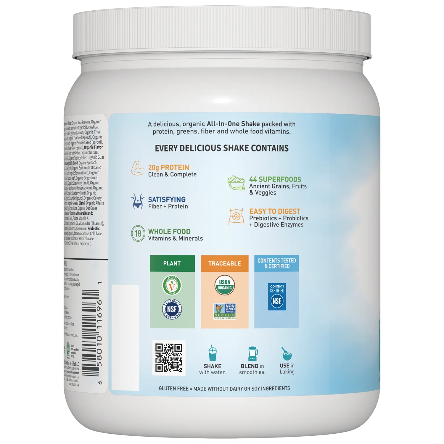 Raw Organic Meal Replacement Shake - Lightly Sweet - Image 3