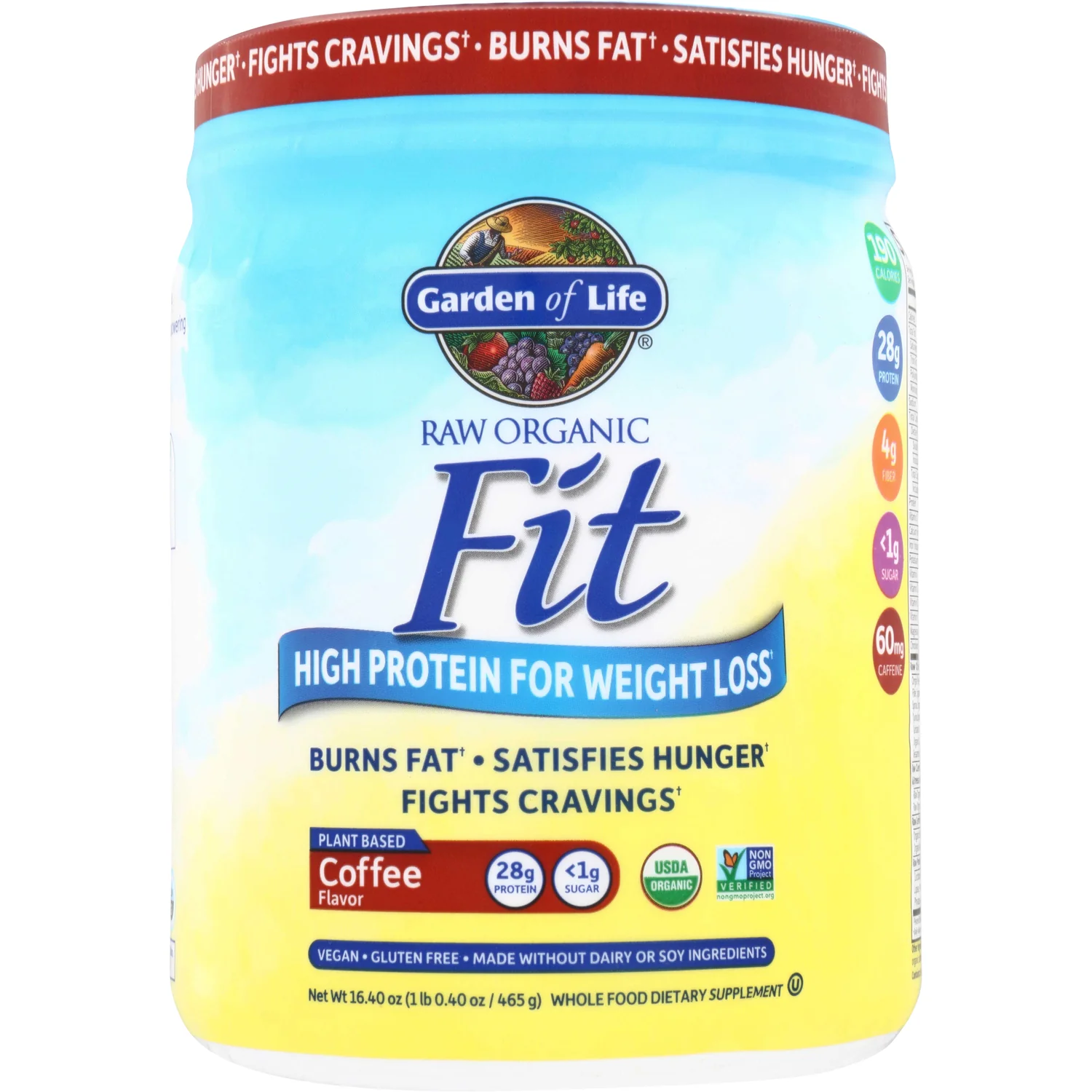Raw Organic Fit High Protein for Weight Loss - Coffee