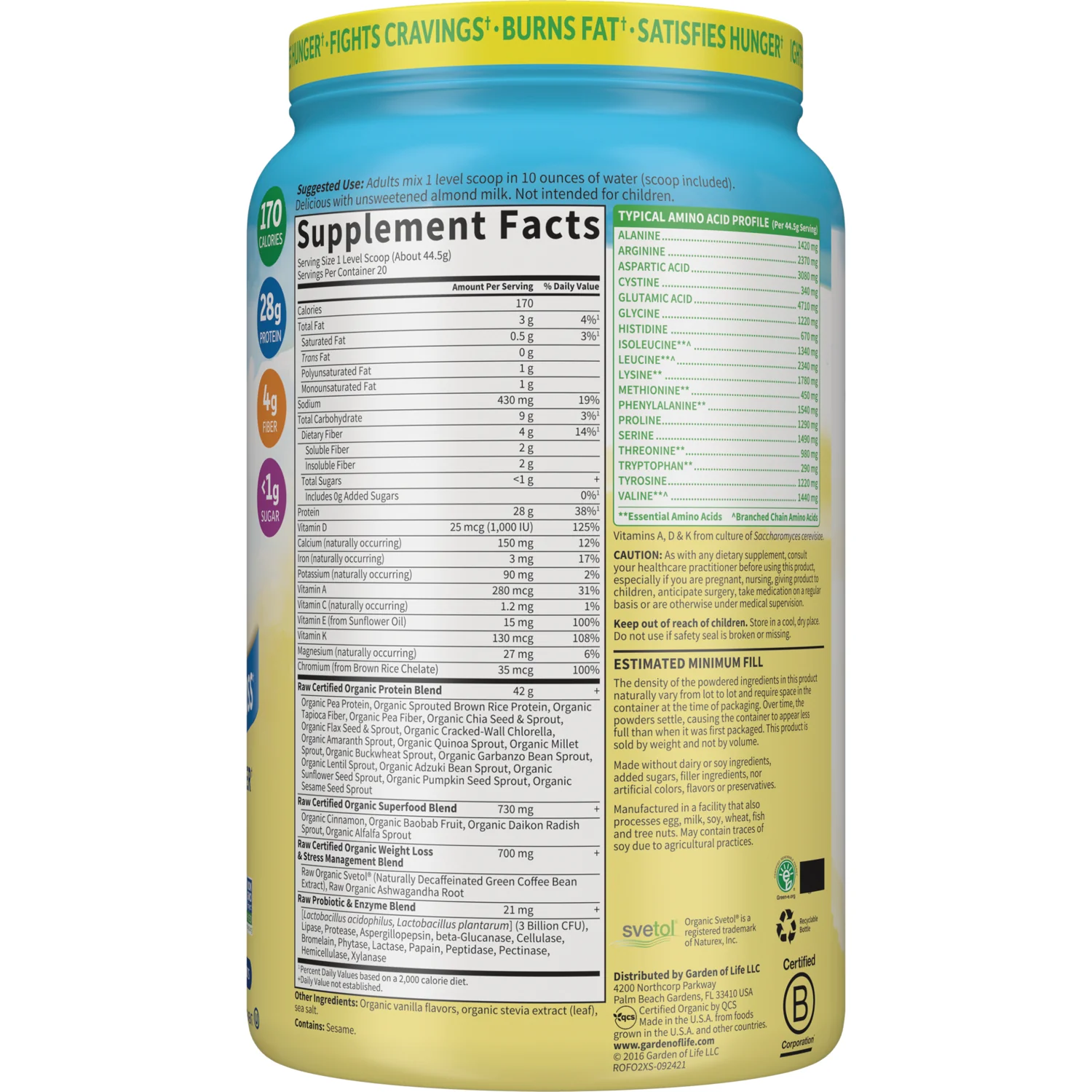 Raw Organic Fit High Protein for Weight Loss - Original - Image 2