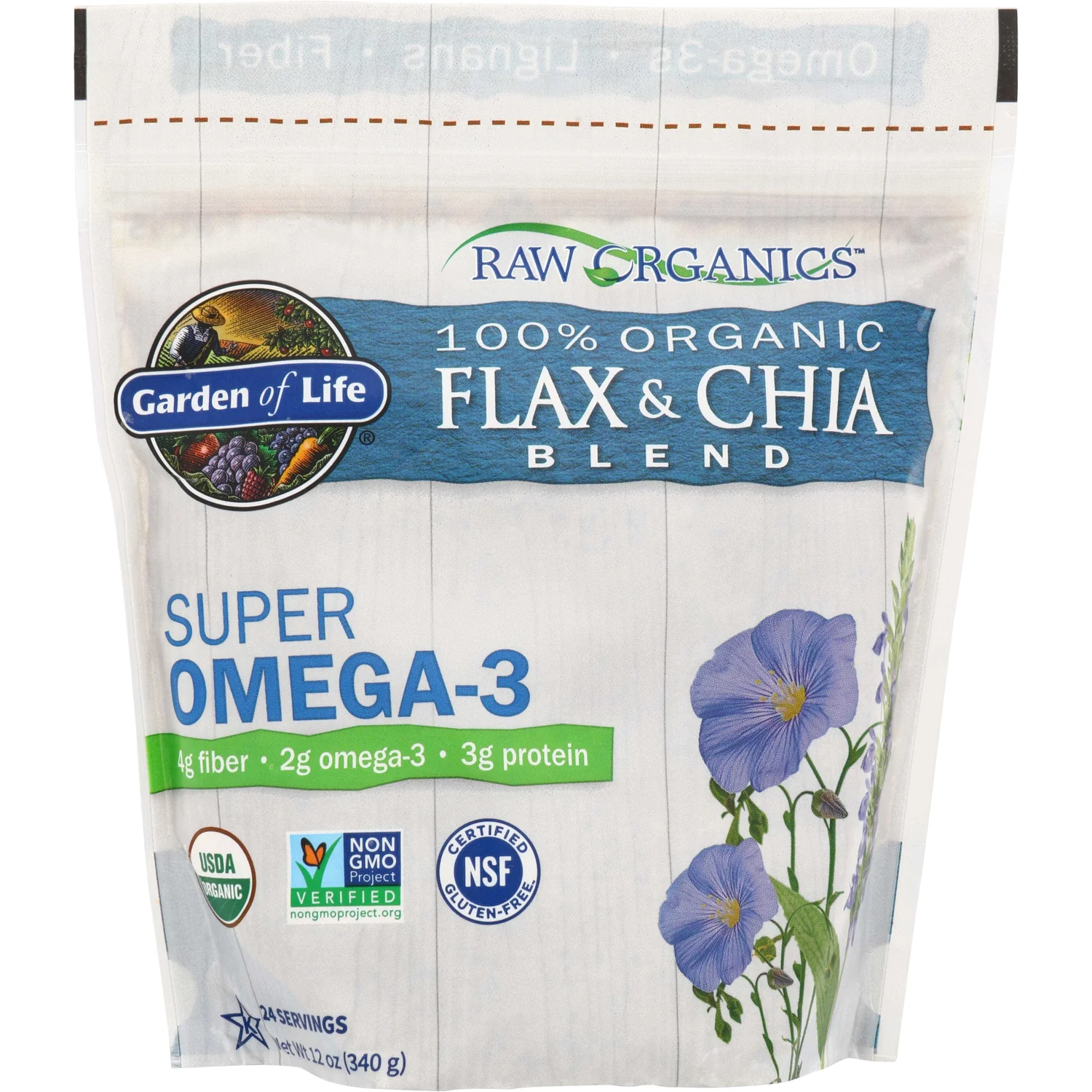 100% Organic Flax & Chia Blend