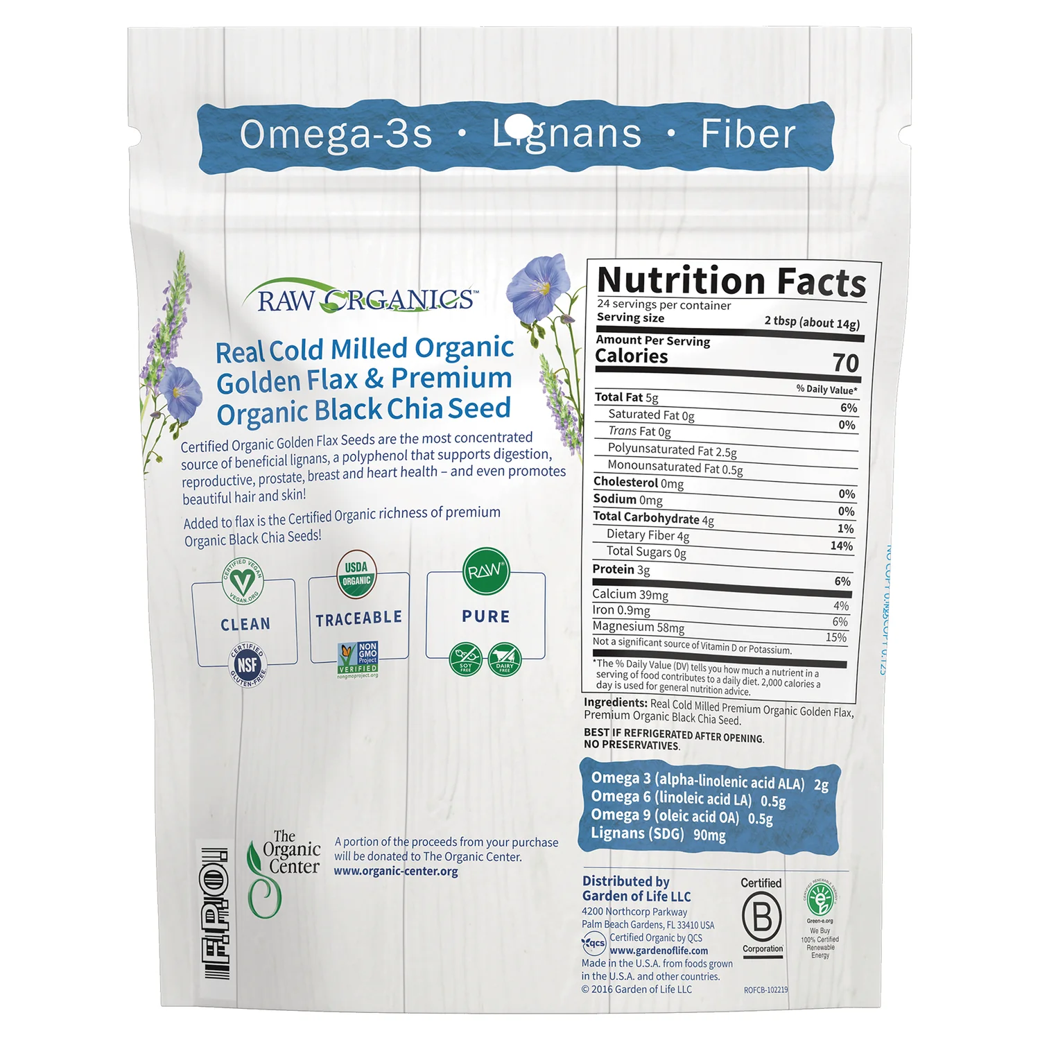 100% Organic Flax & Chia Blend - Image 2