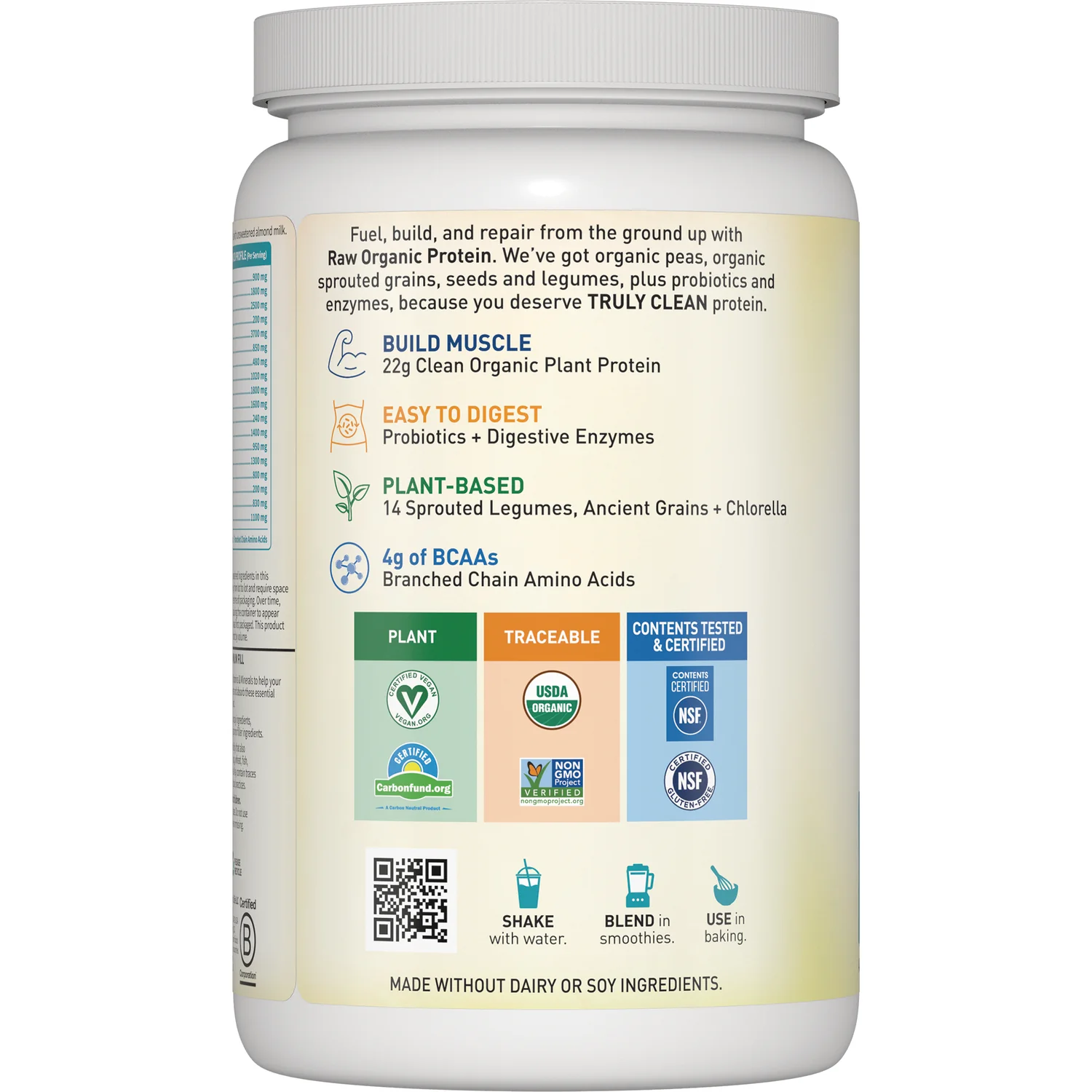 Raw Organic Protein Plant-Based - Unflavored - Image 3