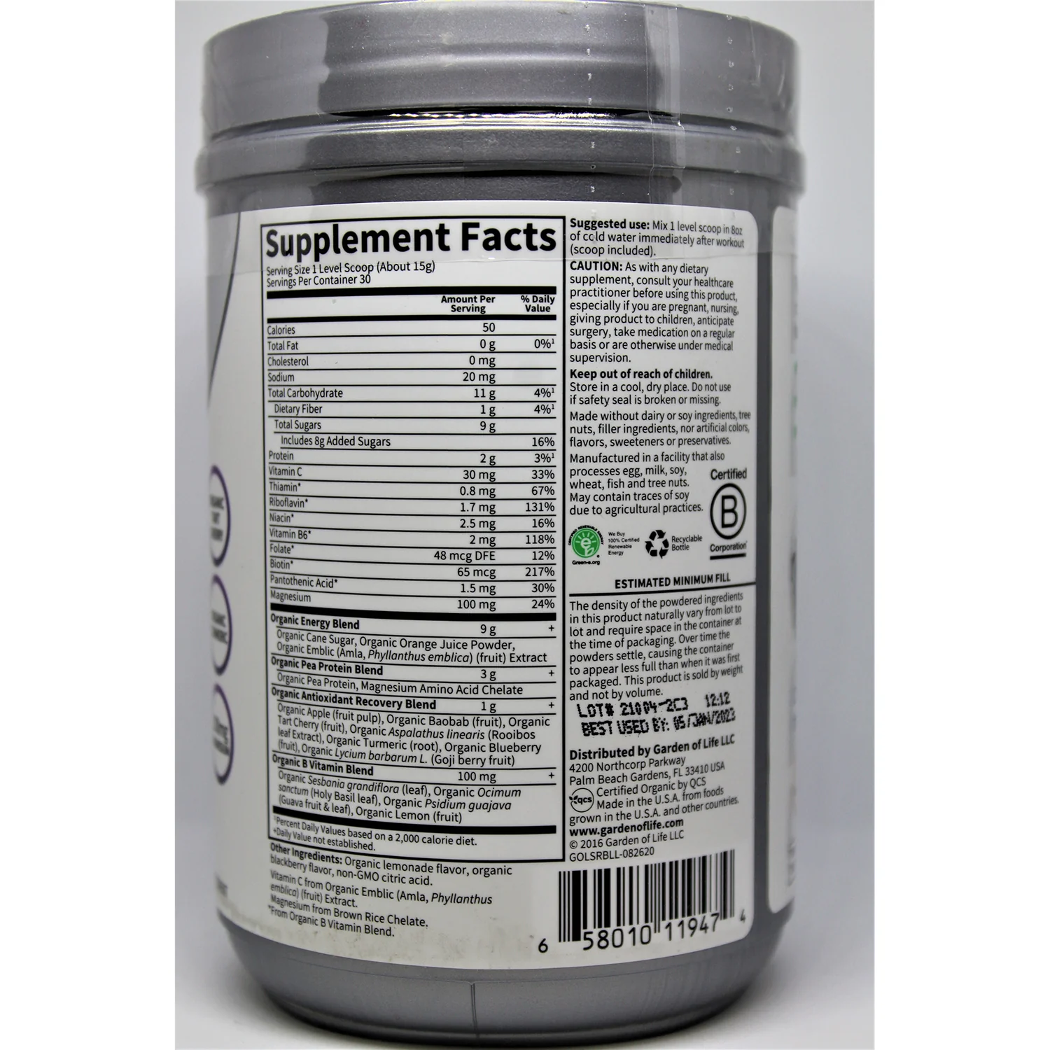 SPORT Organic Plant-Based Recovery - Blackberry Lemonade - Image 2