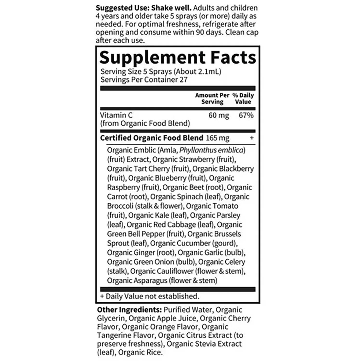 Vitamin C Organic Spray - Cherry Tangerine - Image 2