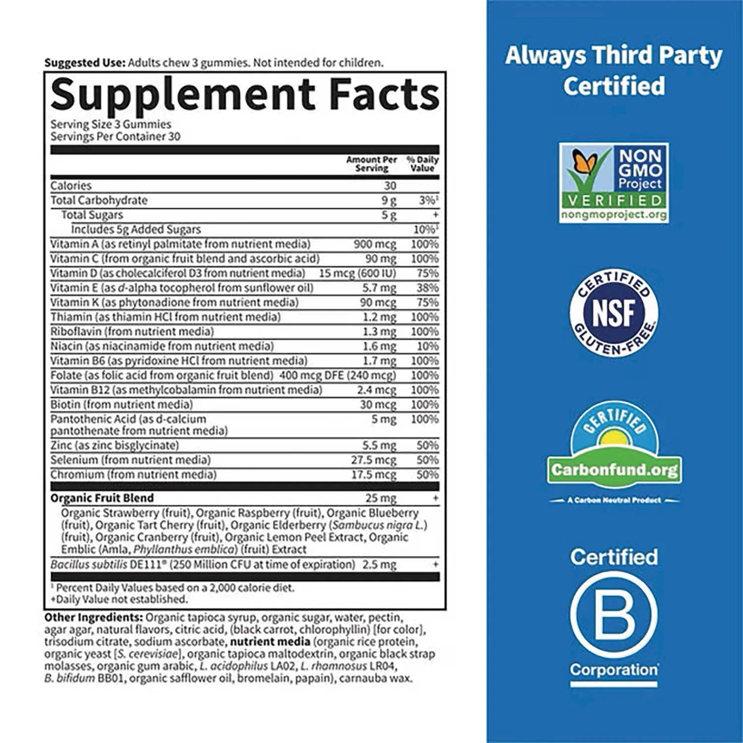 Vitamin Code Gummies Mens Multi - Lemon Berry - Image 2