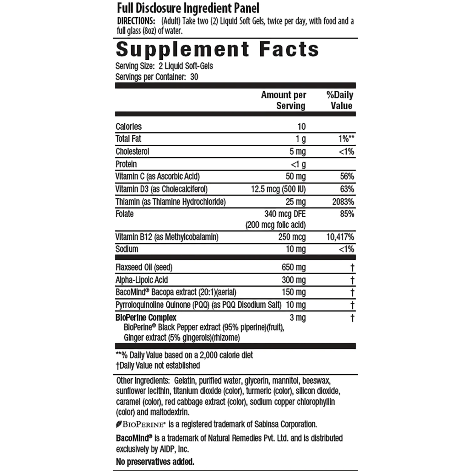 Healthy Brain ALA & BacoMind - Image 2